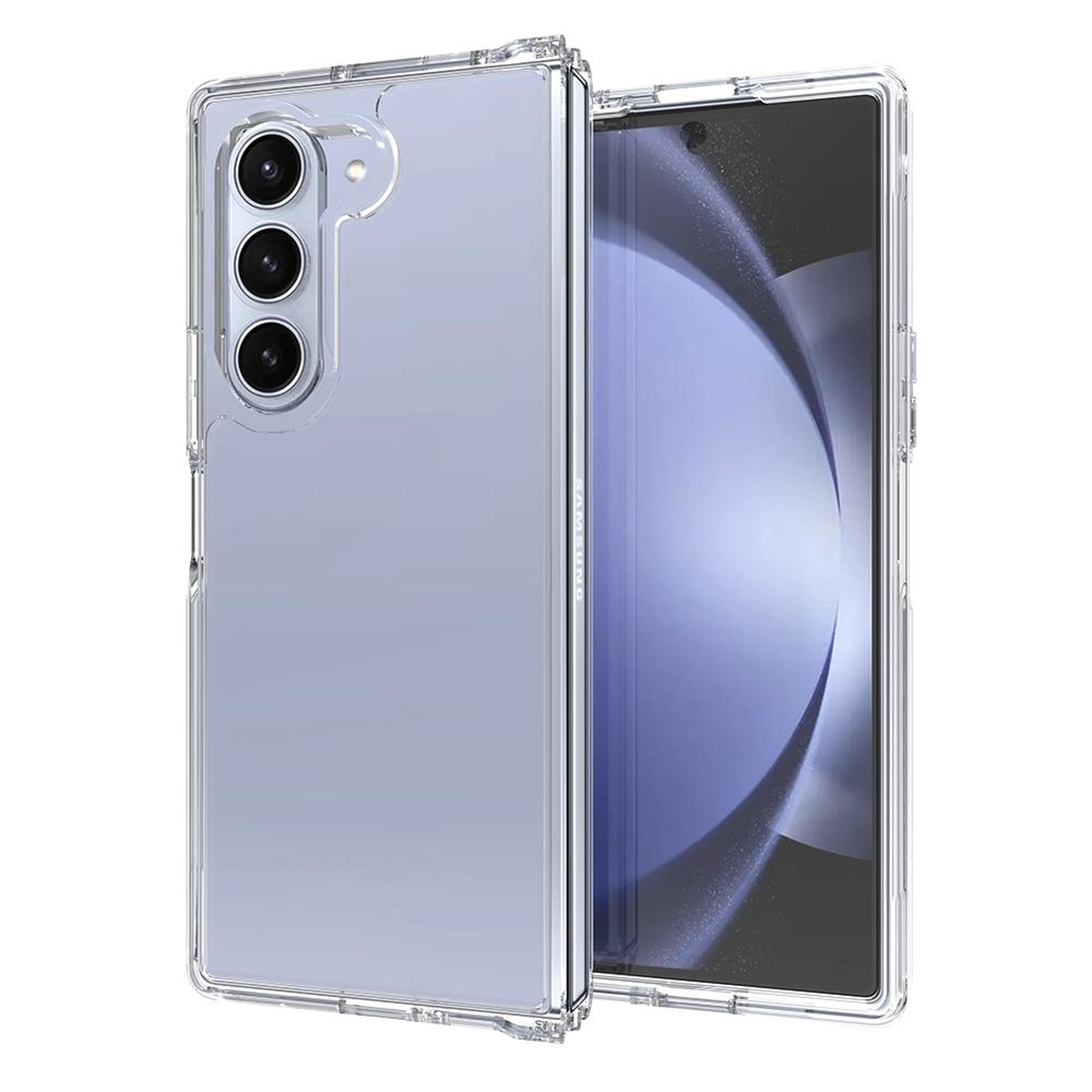 samsung galaxy z fold6 clear phone case scratchproof transparent tpu case with acrylic back