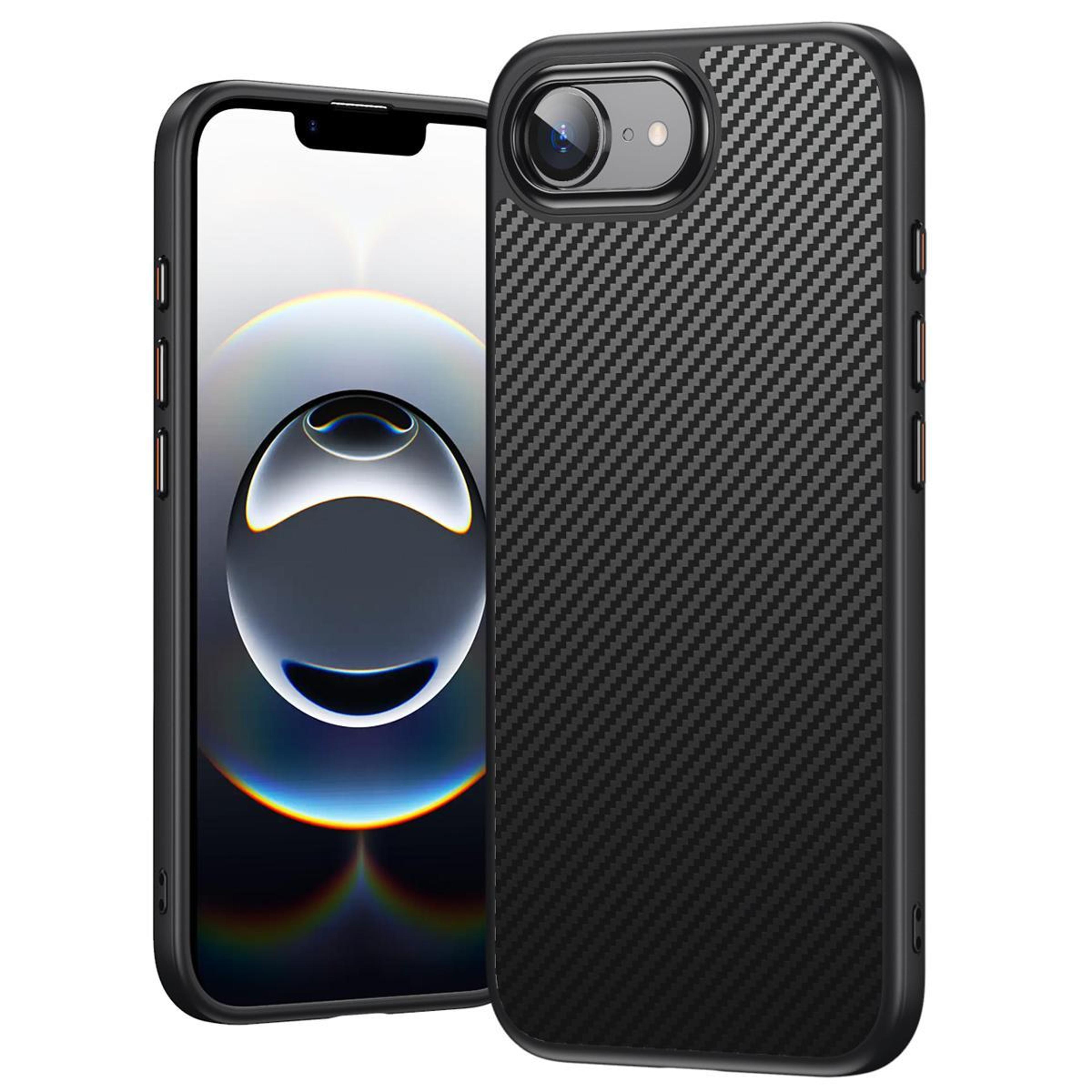 magnetic shockproof kevlar fiber texture phone case for iphone 17e 16e slim protective cover