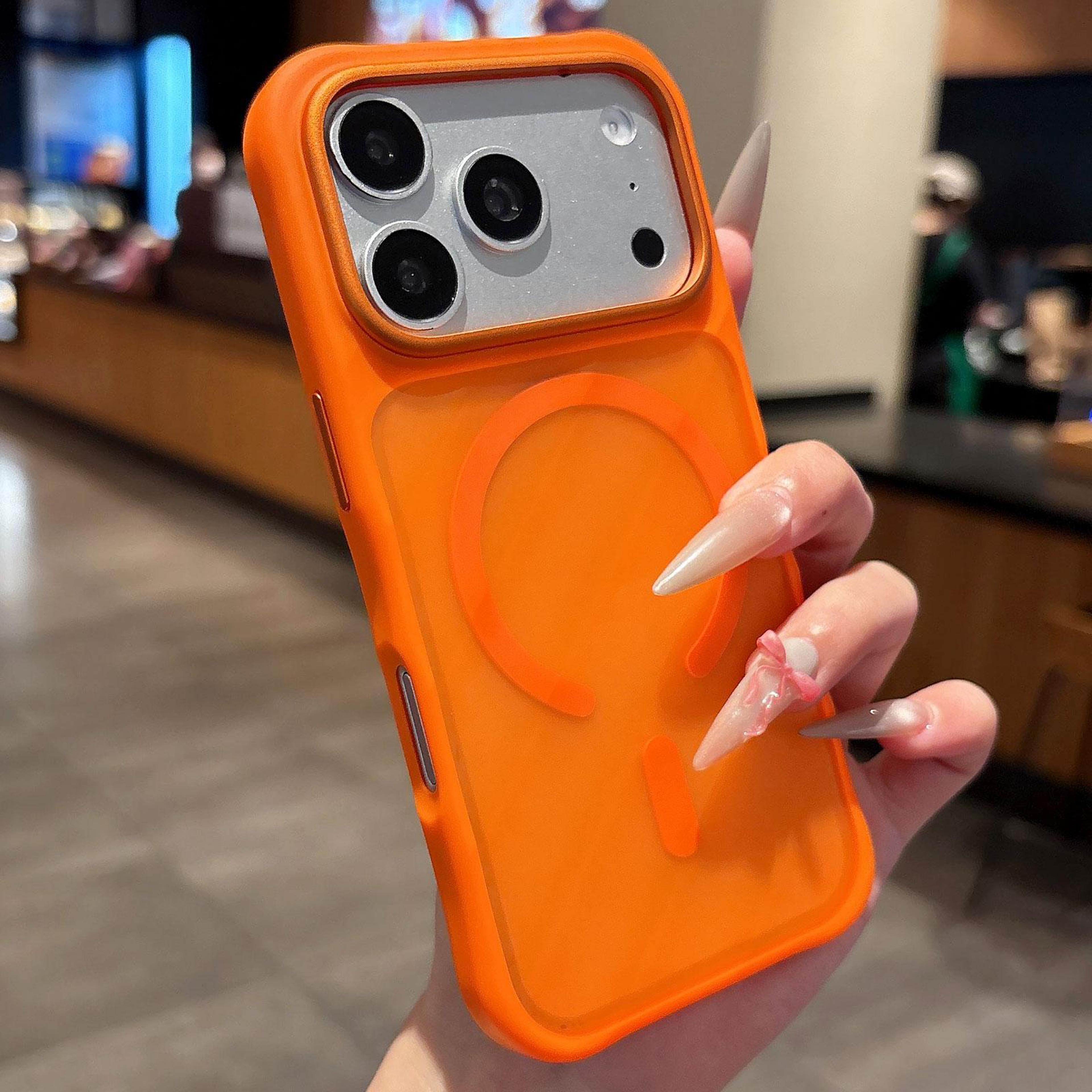 magnetic shockproof clear acrylic tpu phone case for iphone 17 pro max with magsafe protection