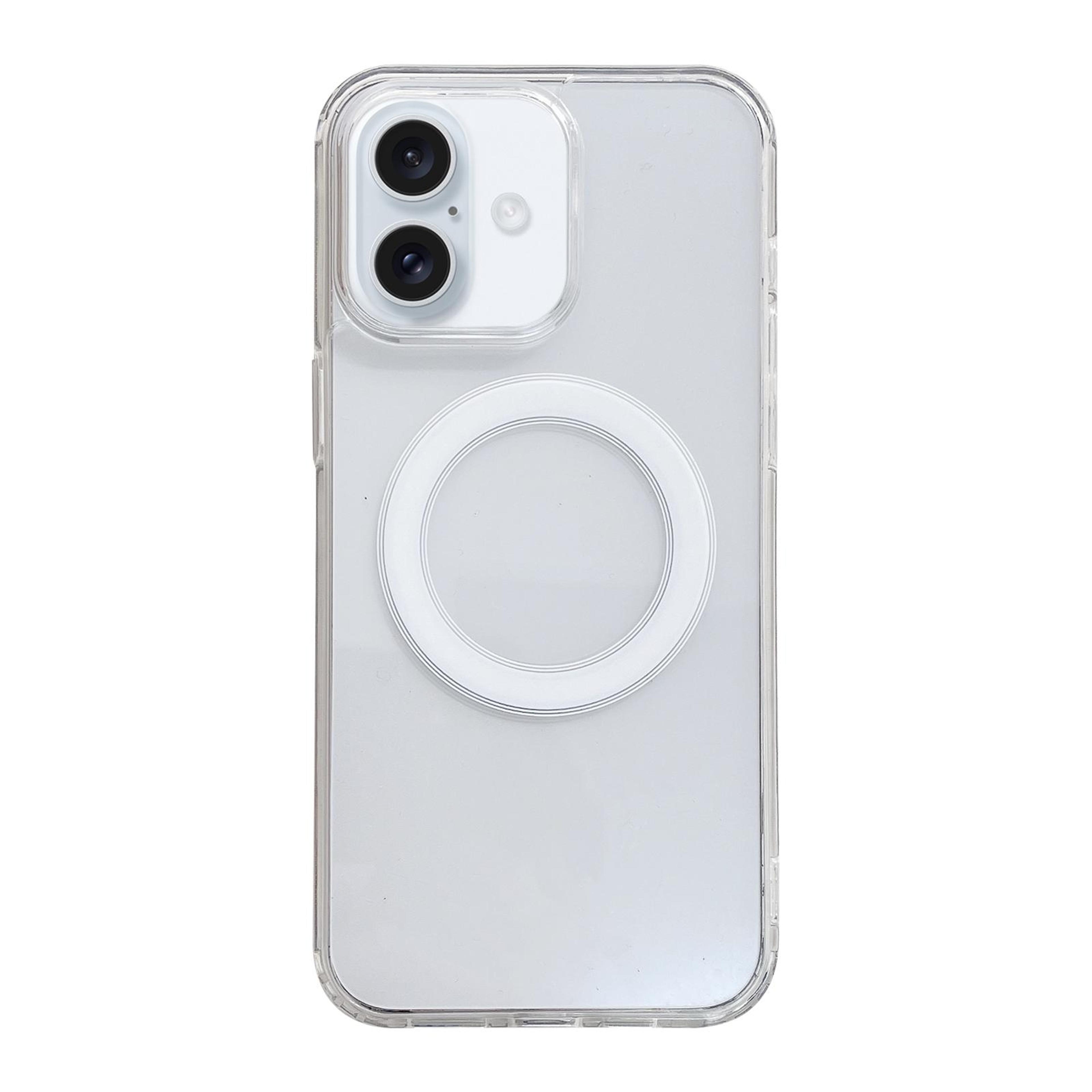 iphone 16 magsafe case clear acrylic tpu shockproof transparent protective cover