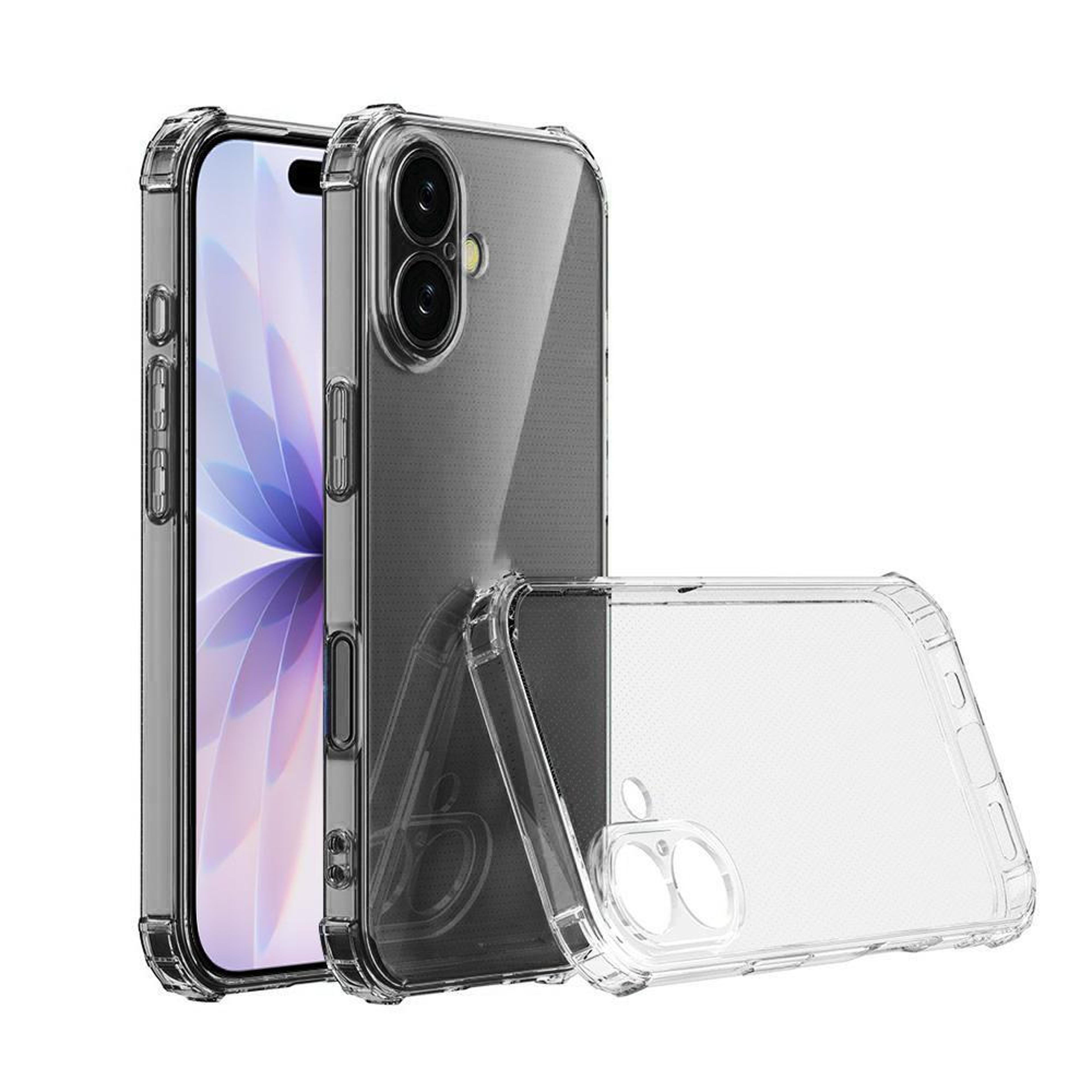 iphone 17 clear case shockproof tpu protective transparent phone cover
