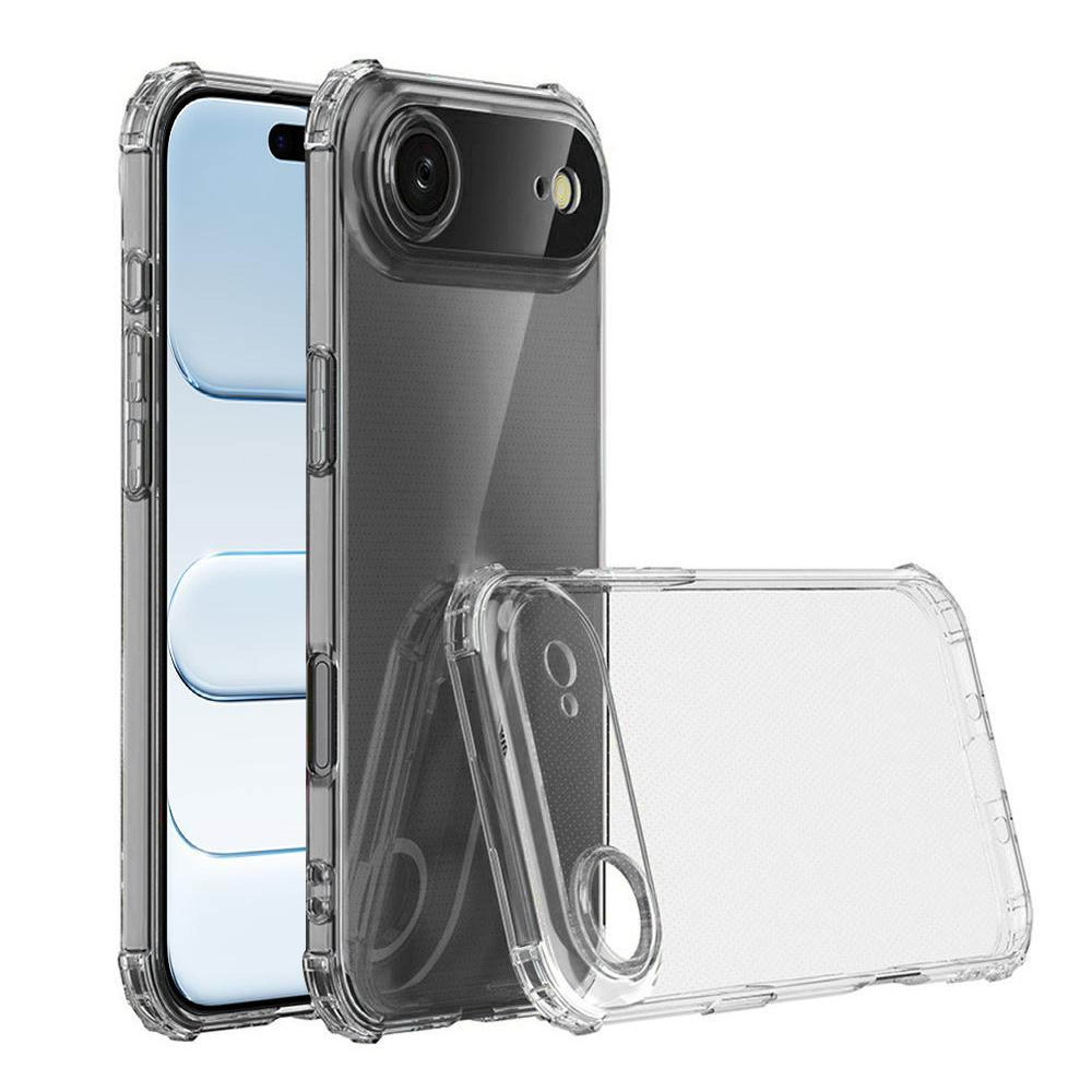 iphone 17 air clear tpu case with shockproof phone case four corner drop protection