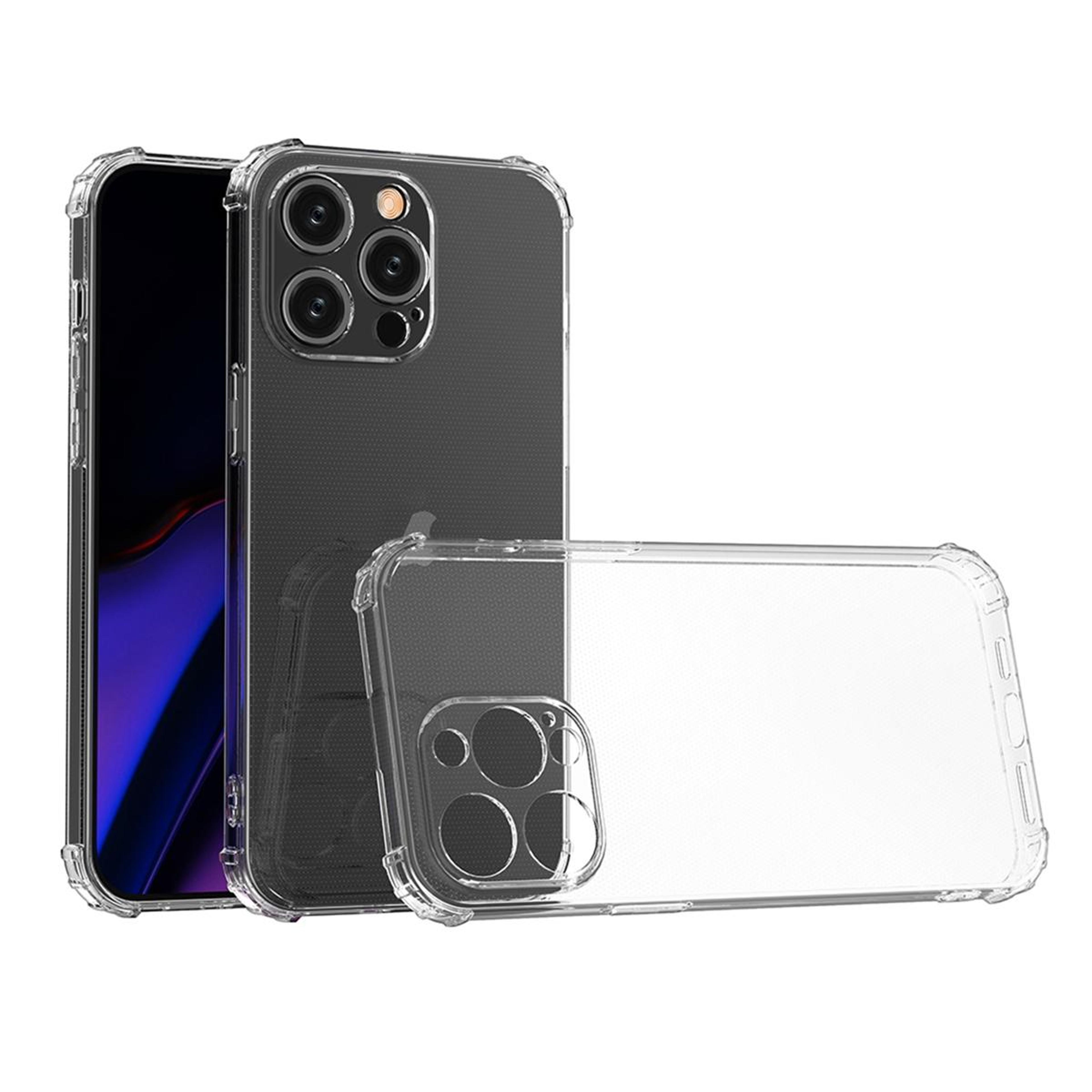 crystal clear shockproof tpu phone case for iphone 15 pro max with four corner drop protection
