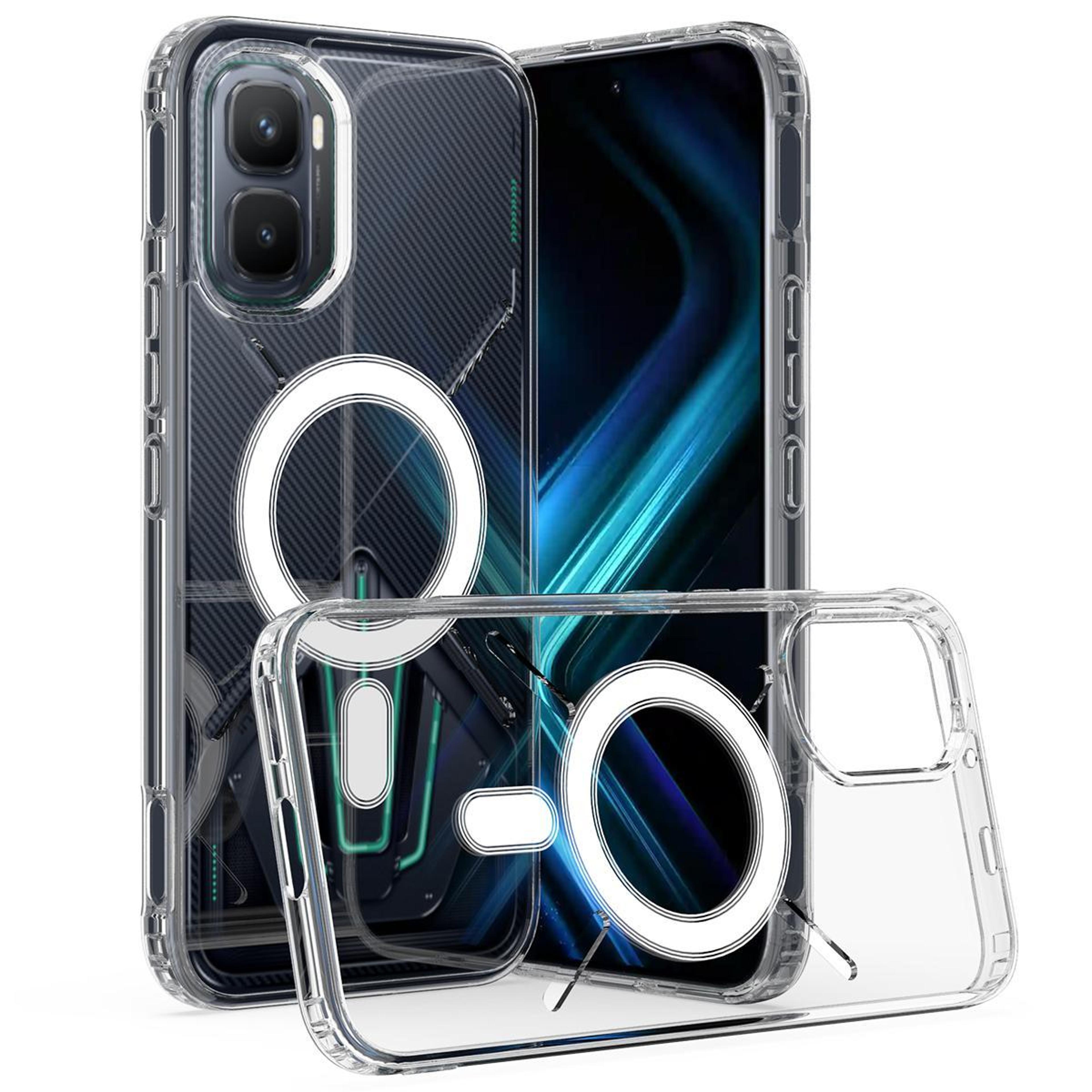 magsafe phone case for infinix gt 50 pro 5g clear protective hybrid tpu pc cover
