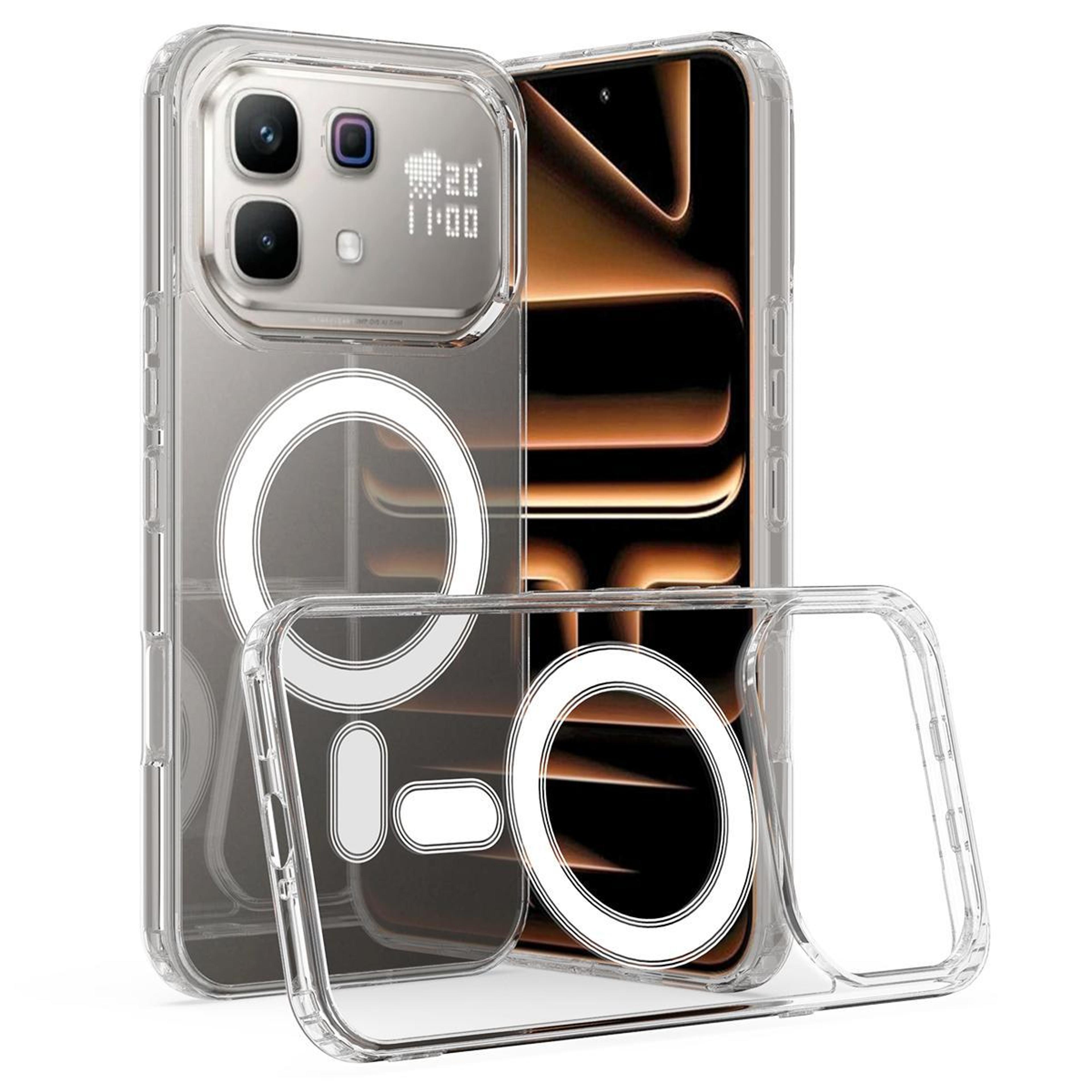 magsafe magnetic clear phone case for infinix note 60 note 60 pro 5g shockproof hybrid cover