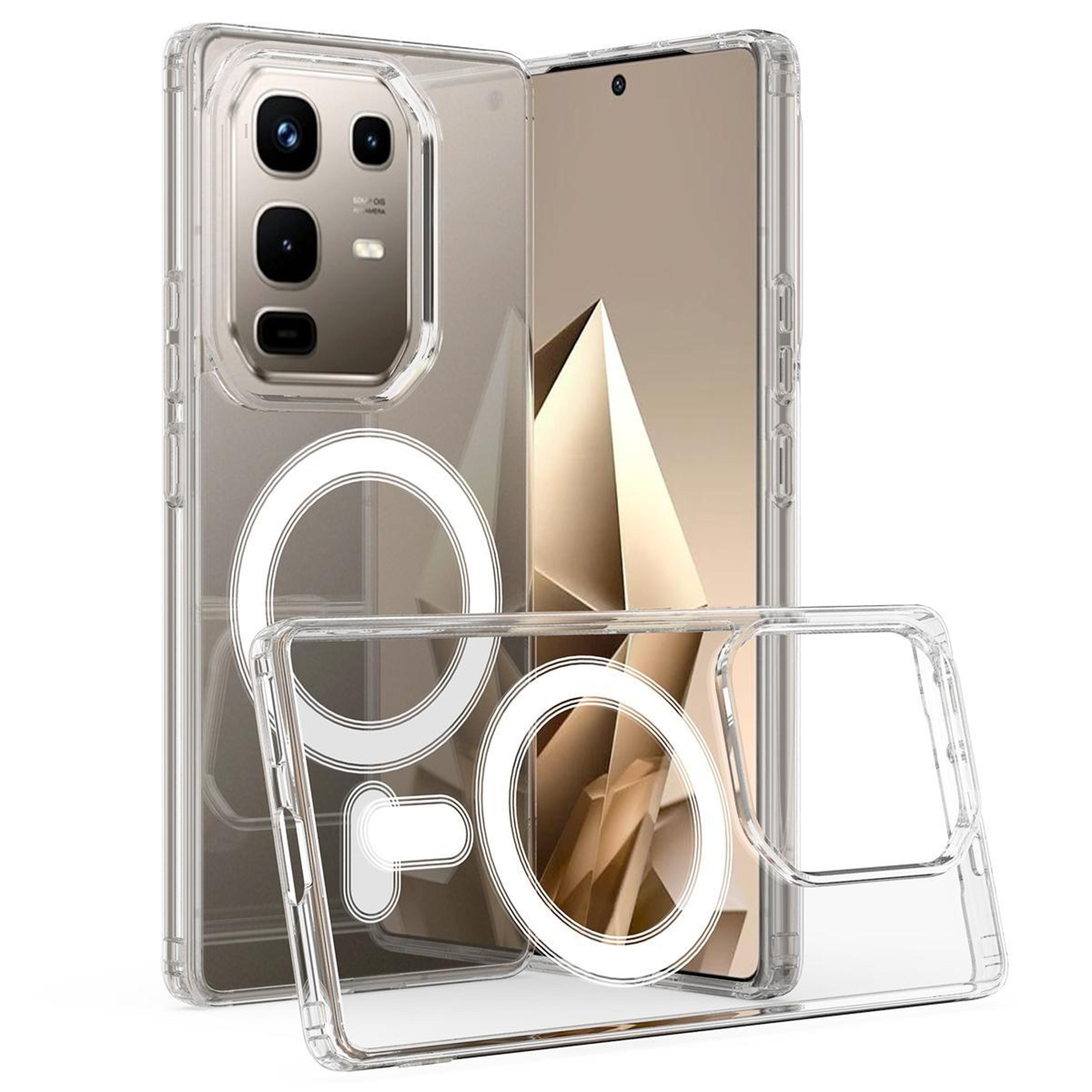 magsafe clear hybrid phone case for infinix note 50 50 pro 50s with shockproof acrylic protection