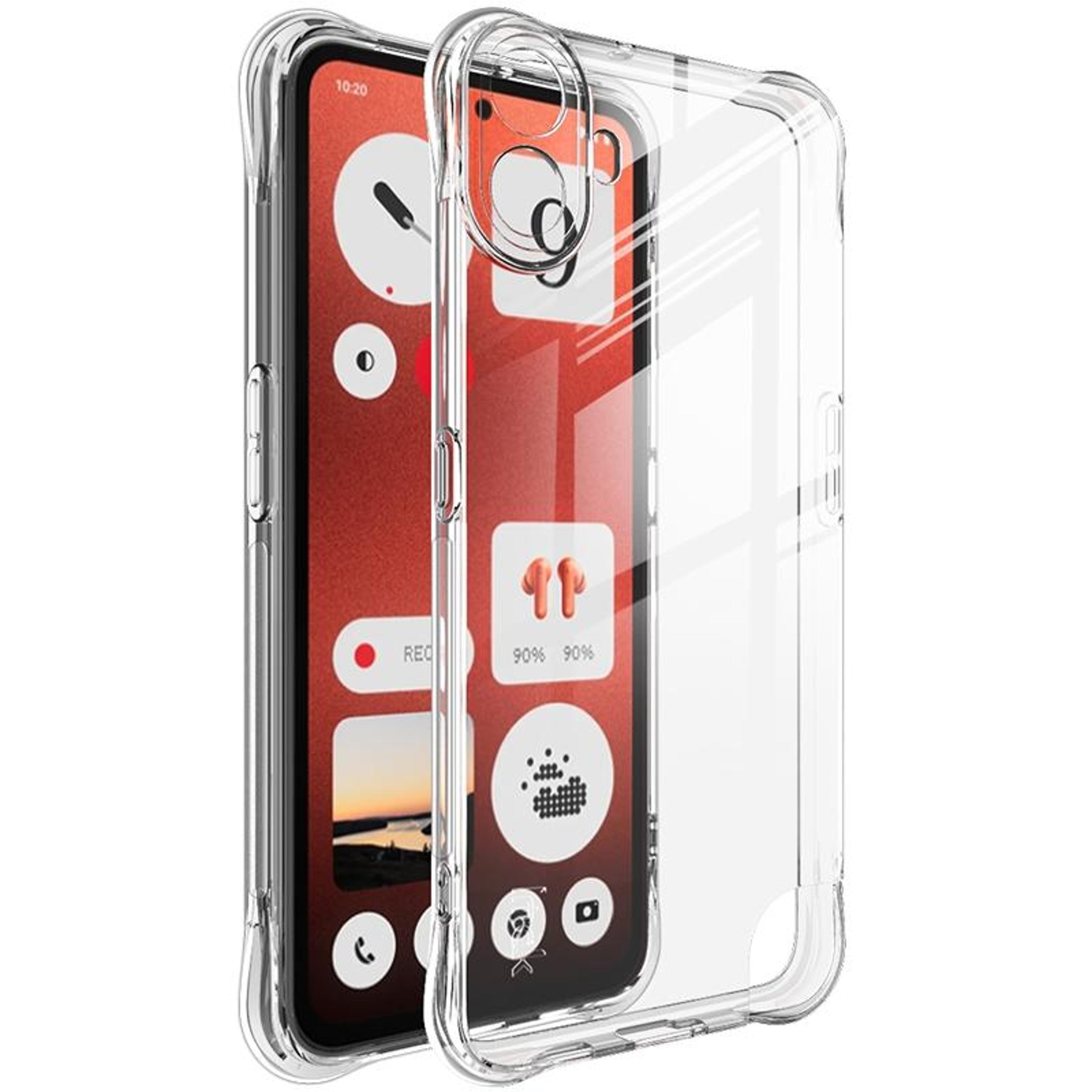 imak nothing cmf phone 1 case clear shockproof tpu case with airbag drop protection