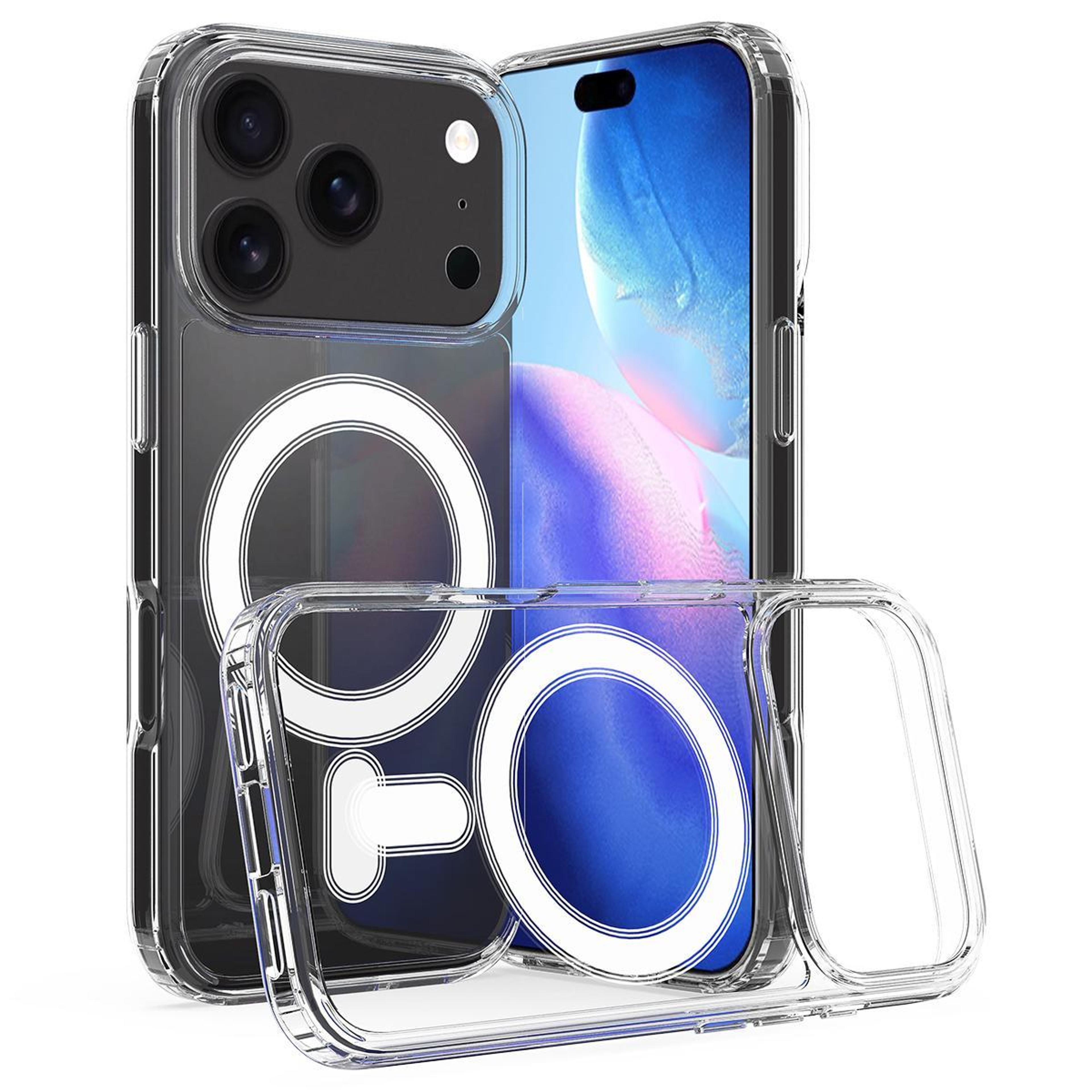 iphone 17 pro magsafe clear case shockproof hybrid acrylic tpu protective cover