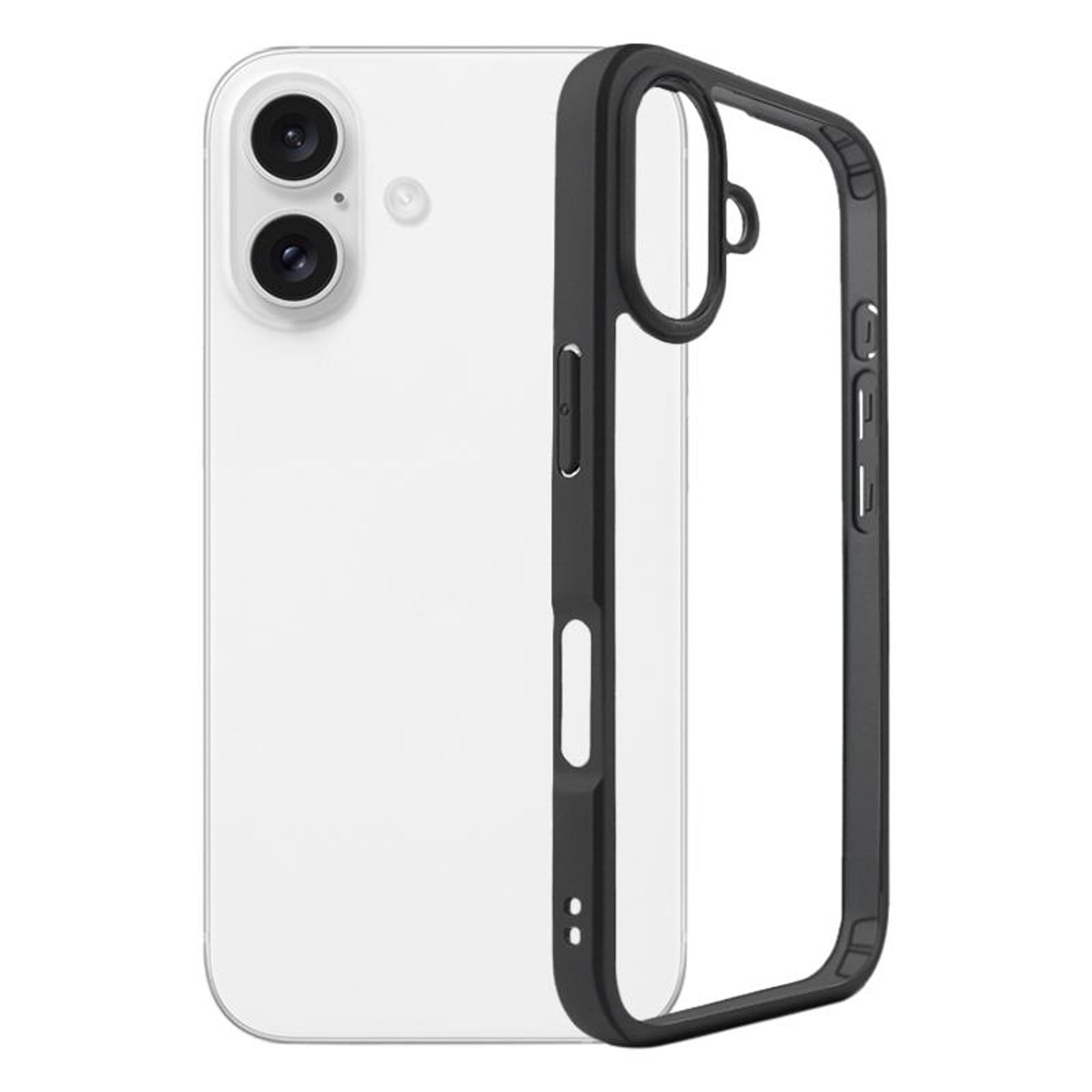 iphone 16 clear phone case shockproof anti yellowing frosted tpu pc protective cover