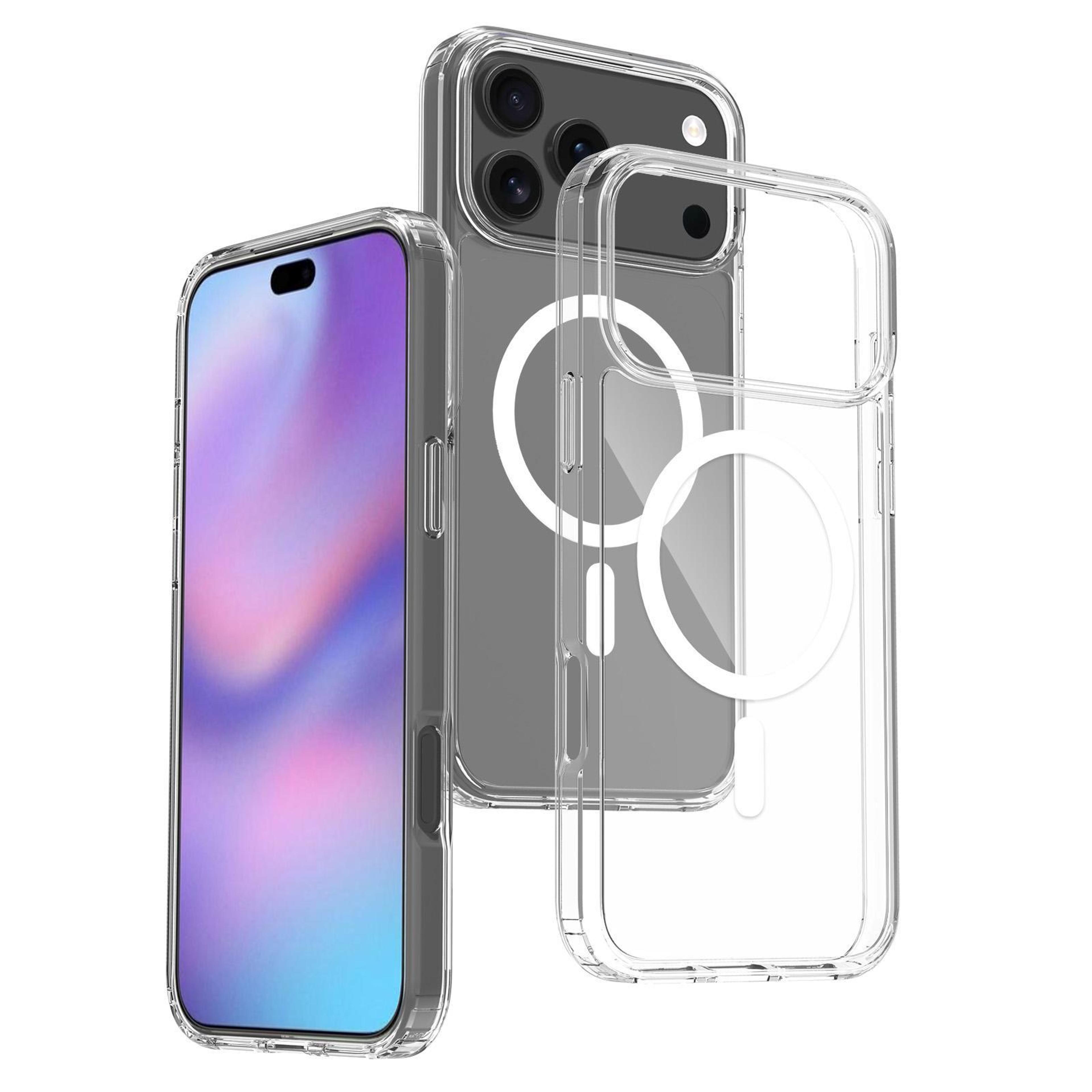 magsafe clear iphone 17 pro max case scratchproof hybrid tpu pc protective cover