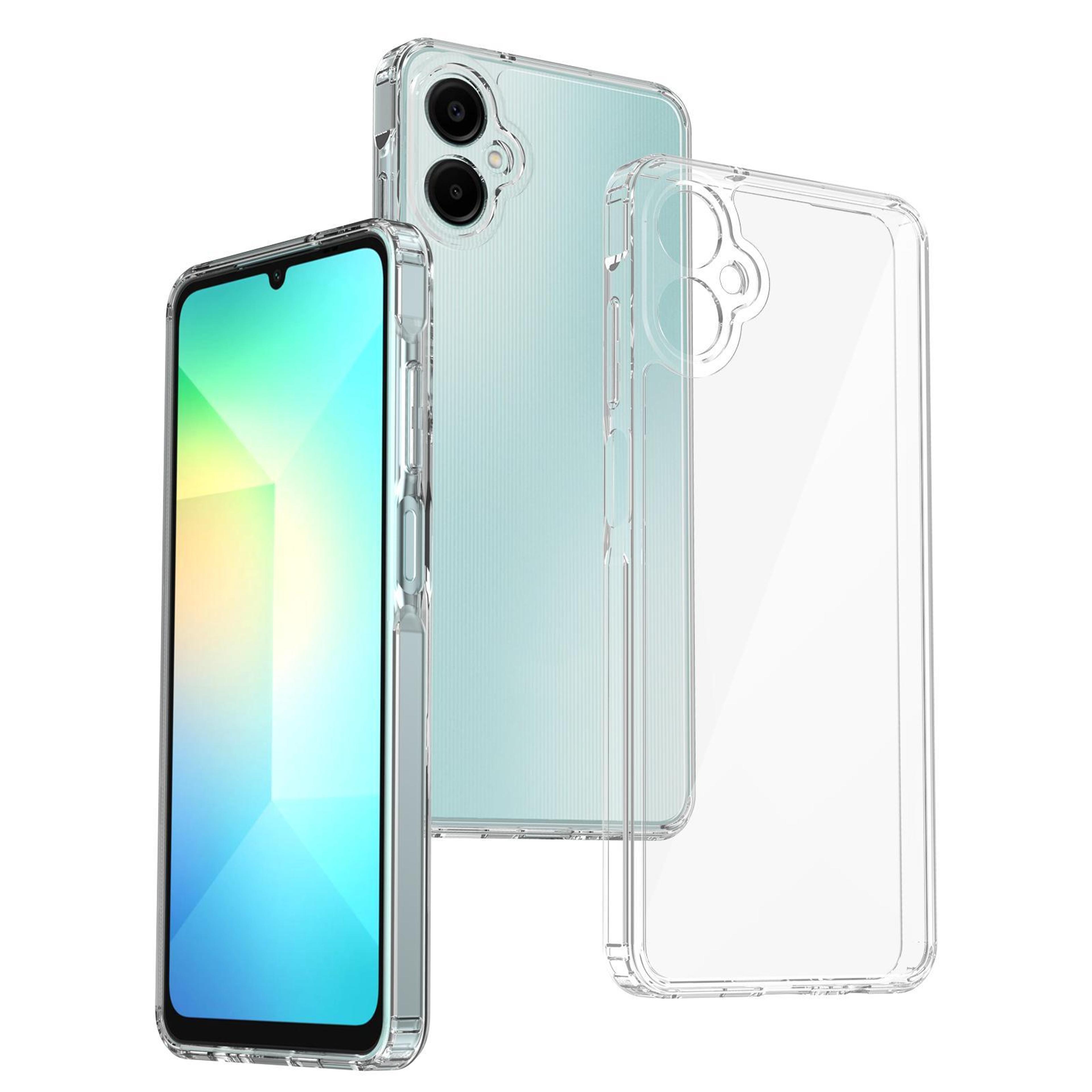 samsung galaxy a06 5g clear phone case scratchproof transparent tpu case with acrylic back