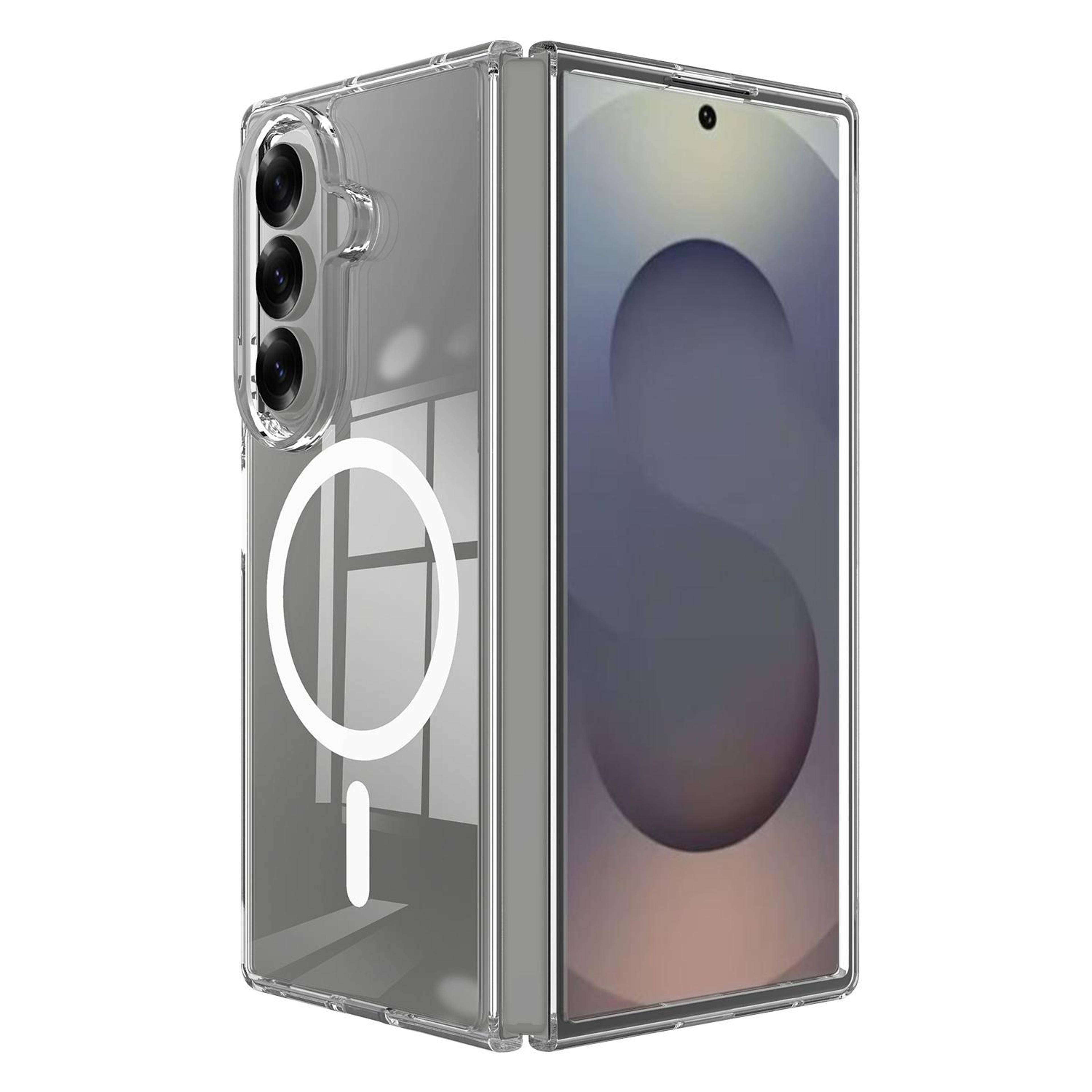 samsung galaxy z fold7 magsafe phone case clear scratch resistant pc protective cover