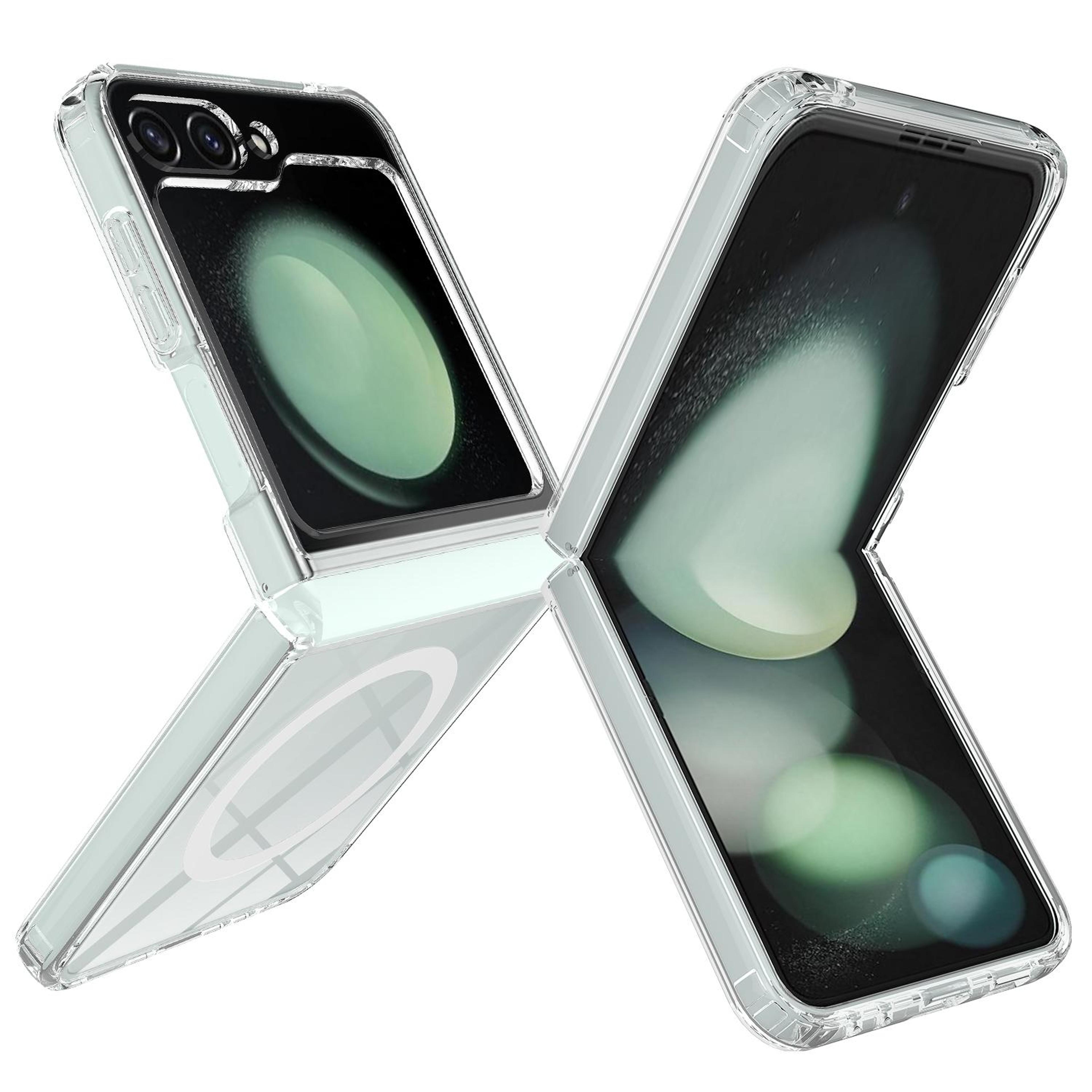 samsung galaxy z flip6 magsafe case clear scratch resistant transparent pc cover