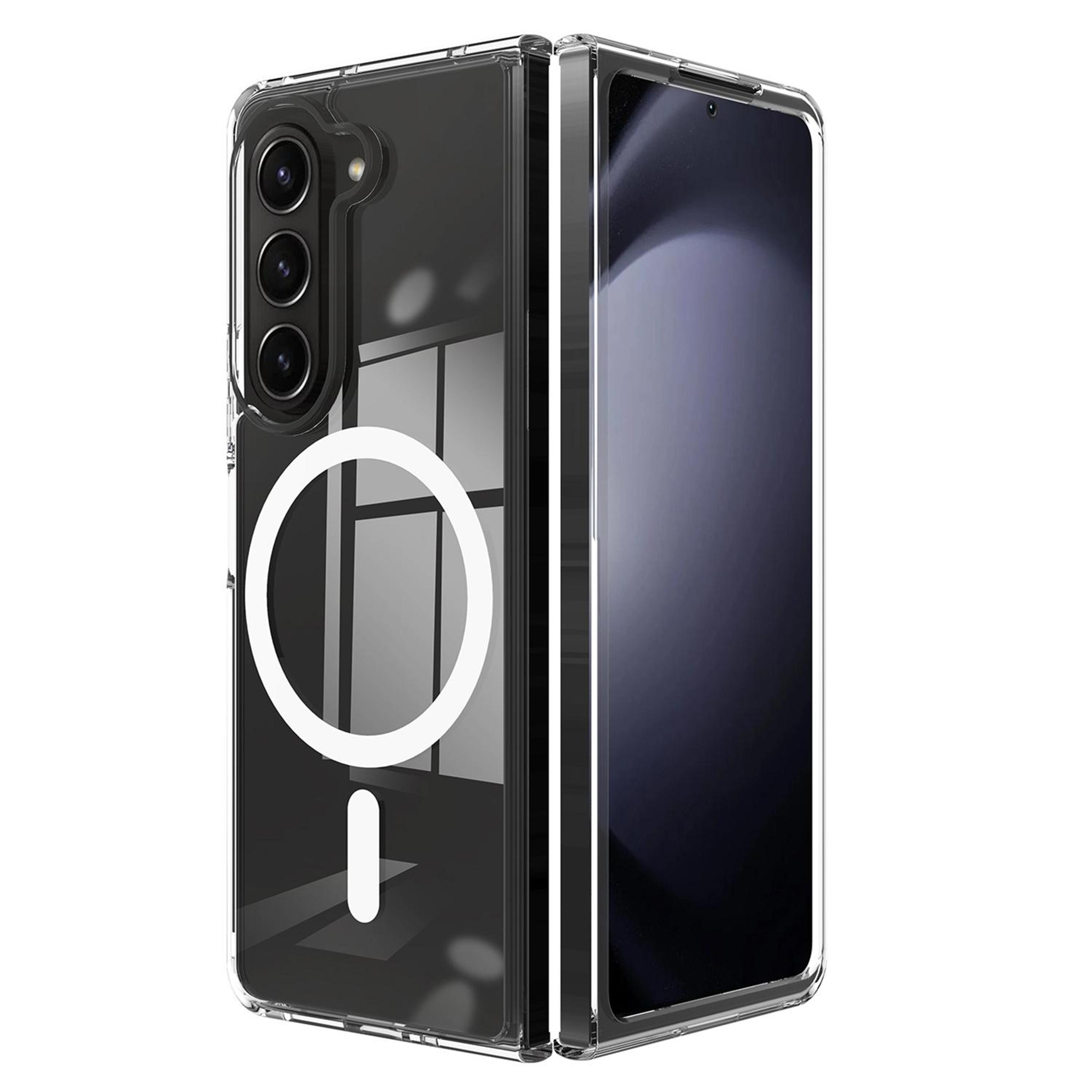 samsung galaxy z fold6 magsafe case clear scratch resistant transparent phone case with wireless charging