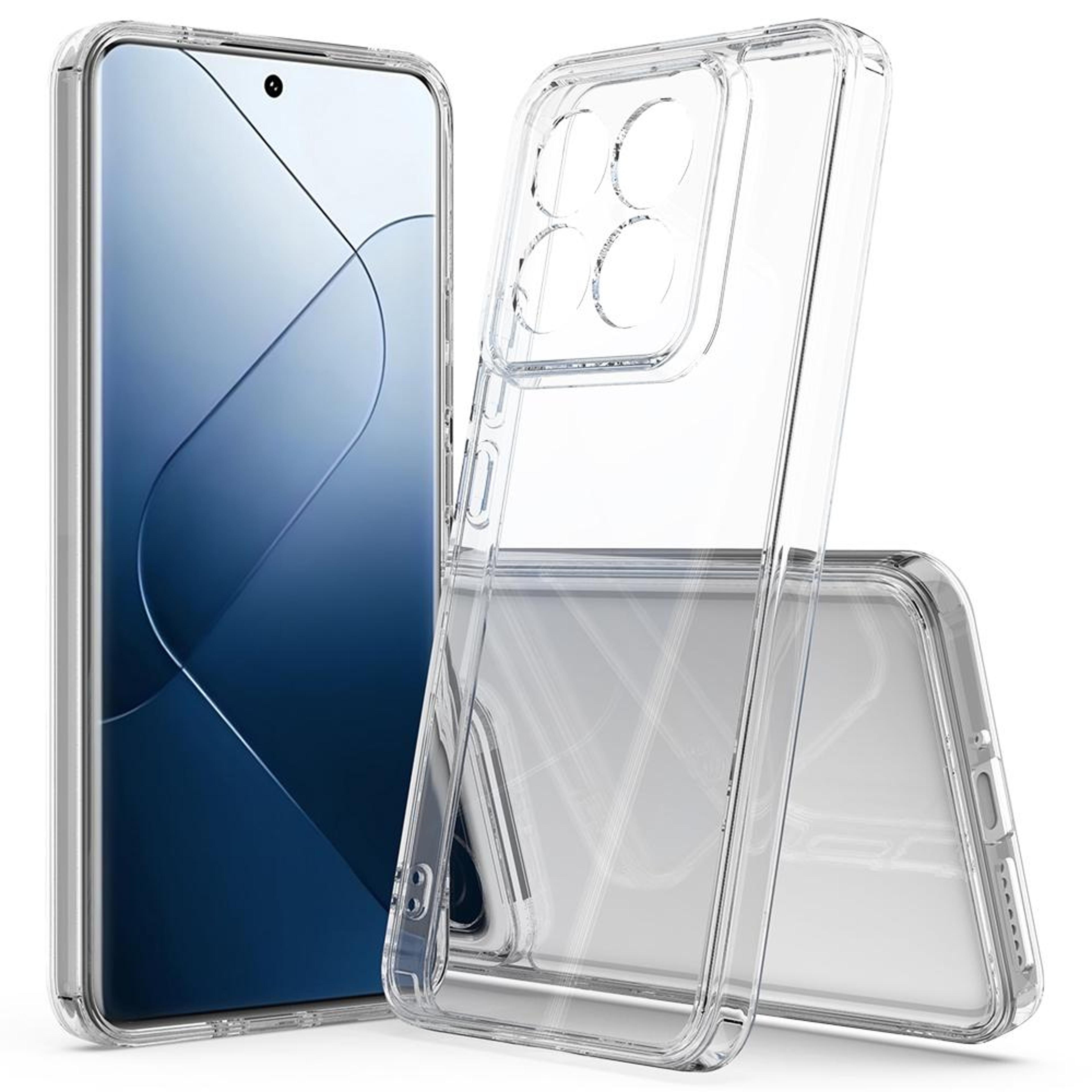 xiaomi 14 pro clear phone case scratchproof tpu acrylic case transparent protective cover
