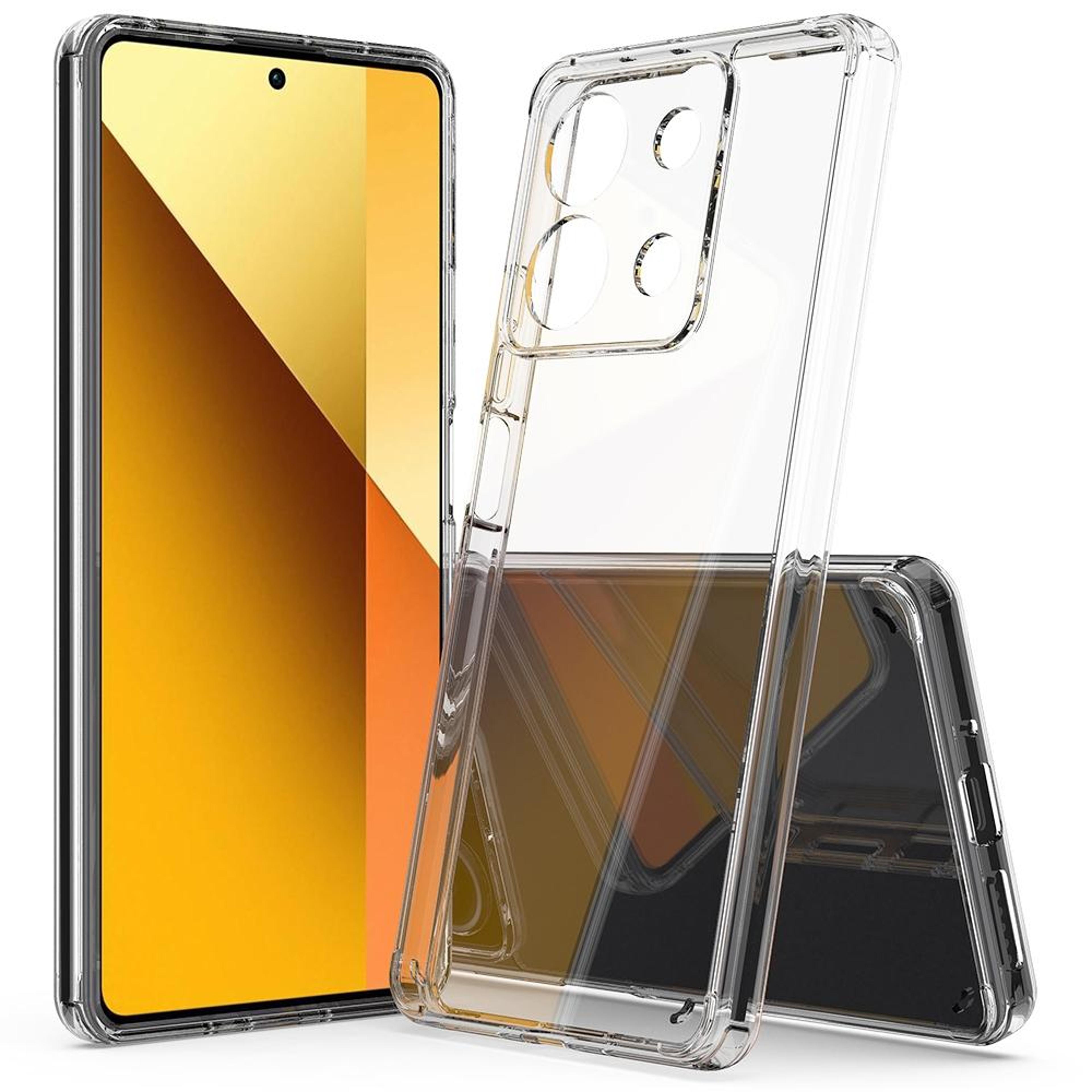 xiaomi redmi note 13 5g clear phone case scratchproof tpu phone case with acrylic back