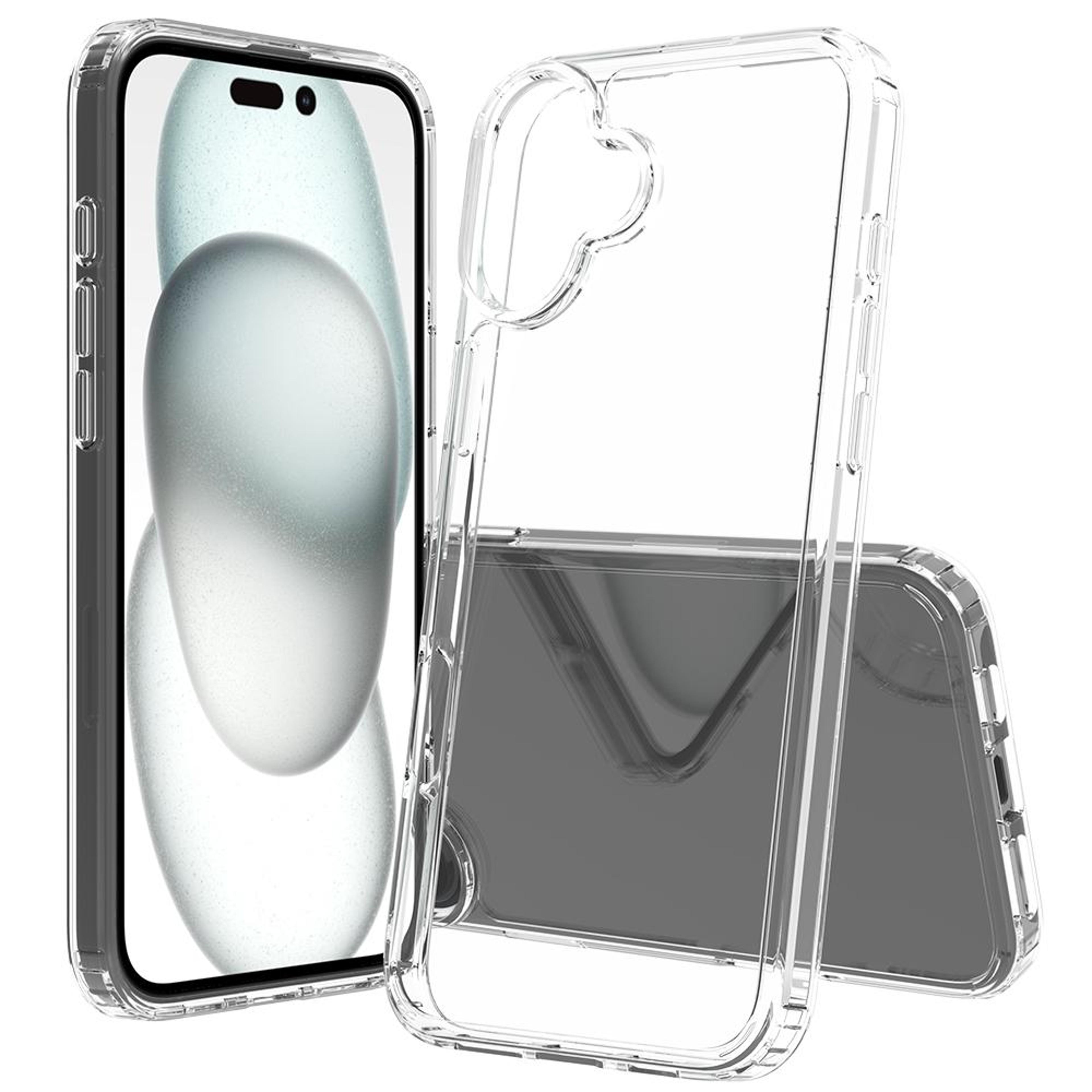 crystal clear iphone 16 plus clear case scratch resistant tpu acrylic protective cover