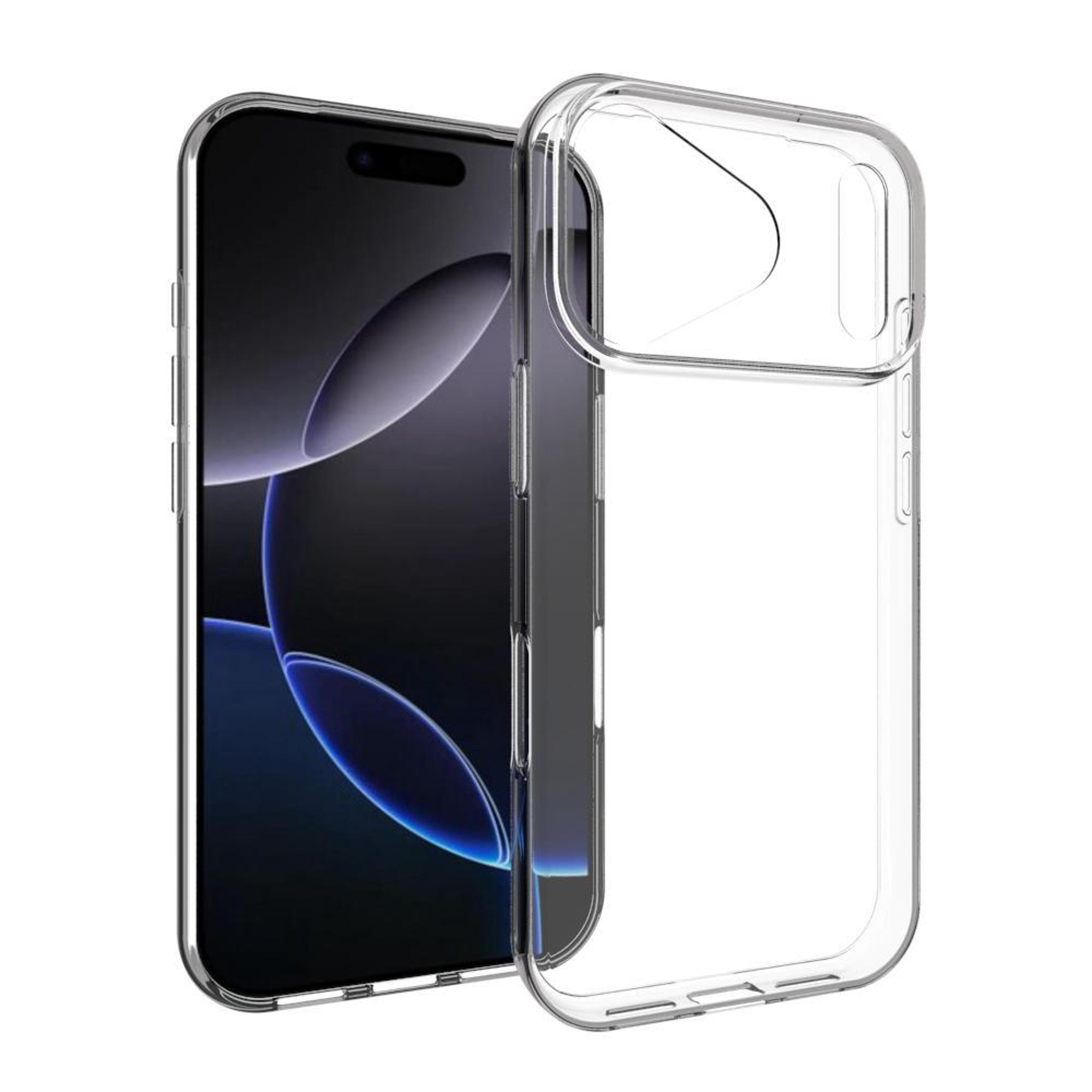 iphone 17 pro max clear tpu phone case with waterproof texture slim protective cover