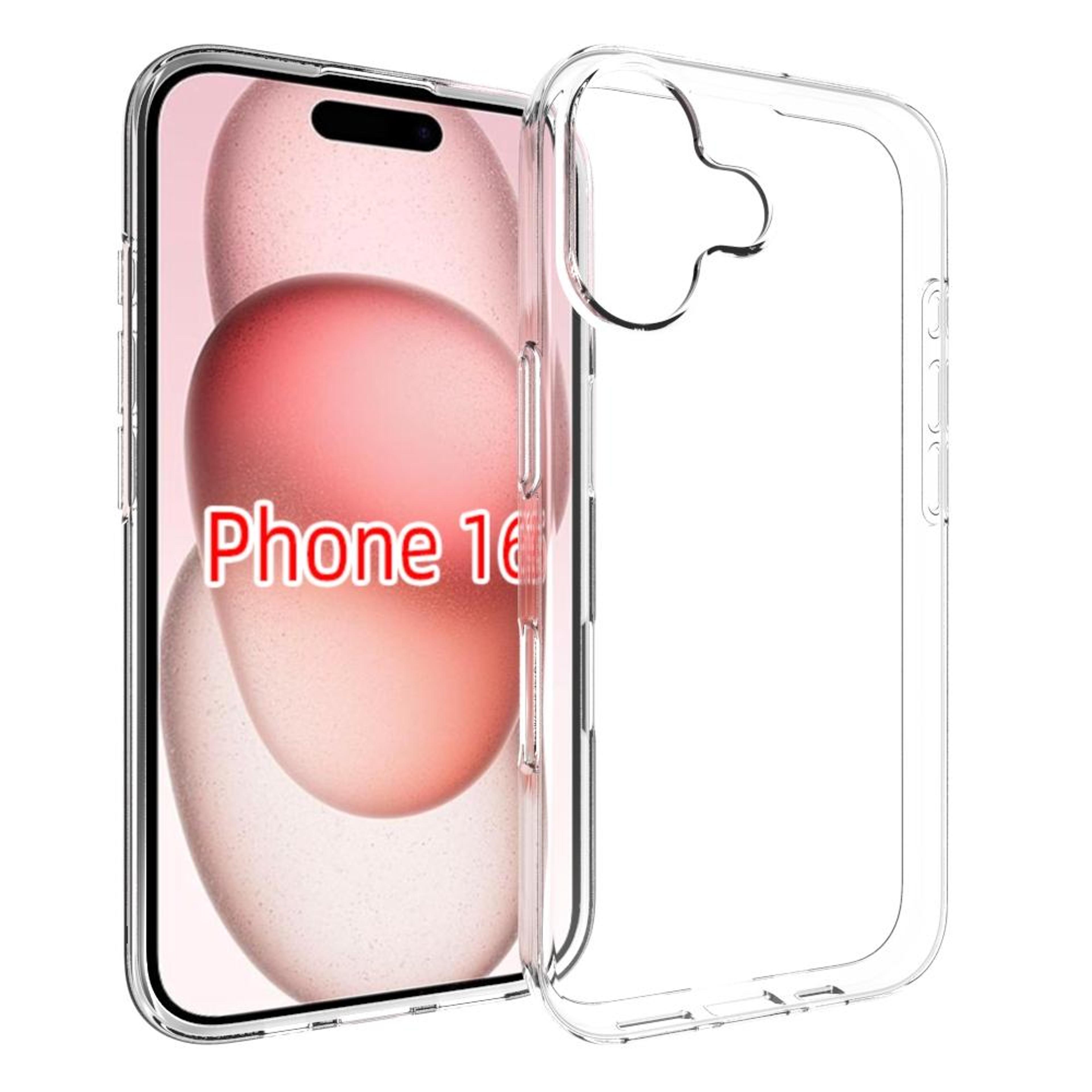 iphone 16 clear tpu case waterproof texture slim protective phone cover