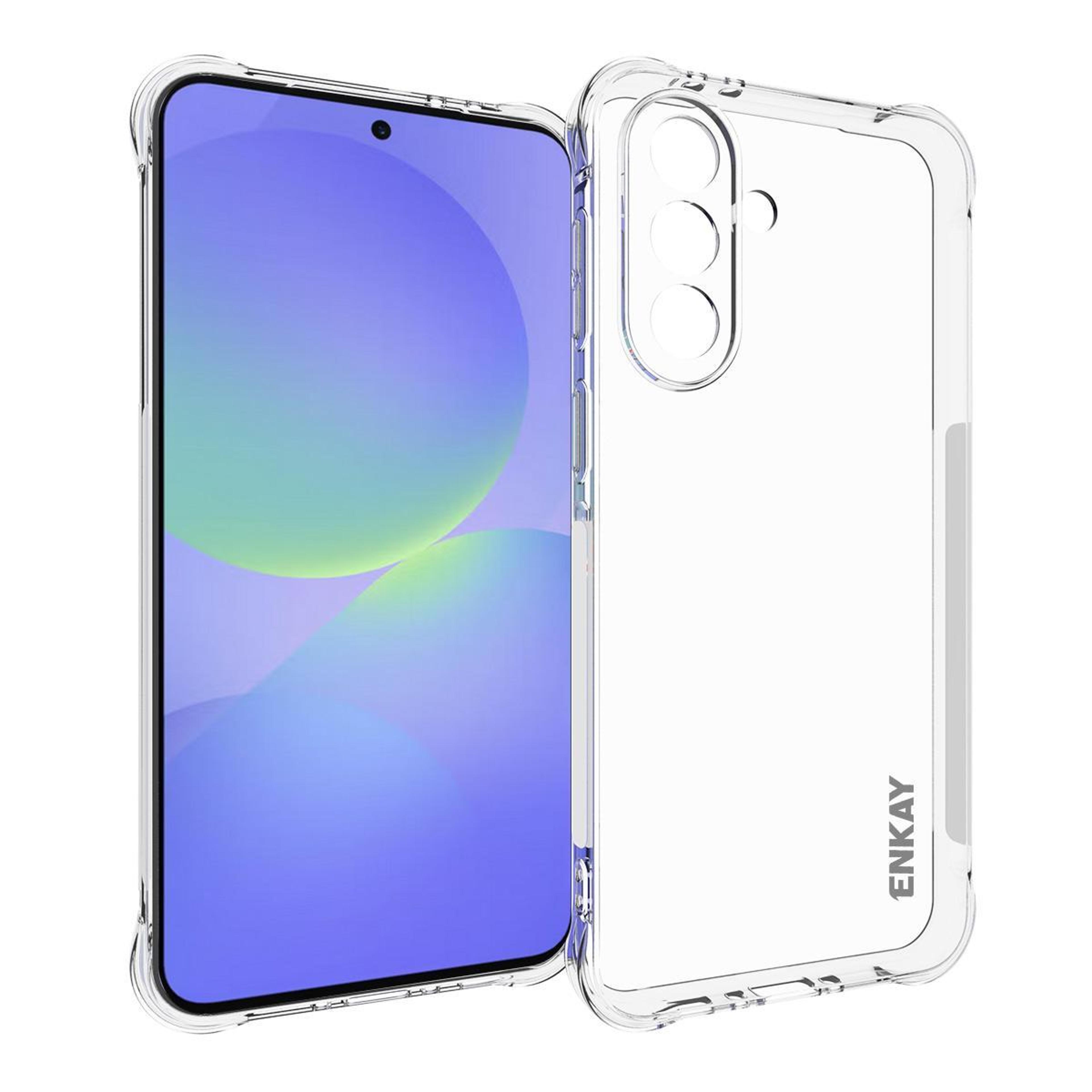 enkay hat-prince galaxy a37 5g case clear transparent tpu case shockproof slim phone cover