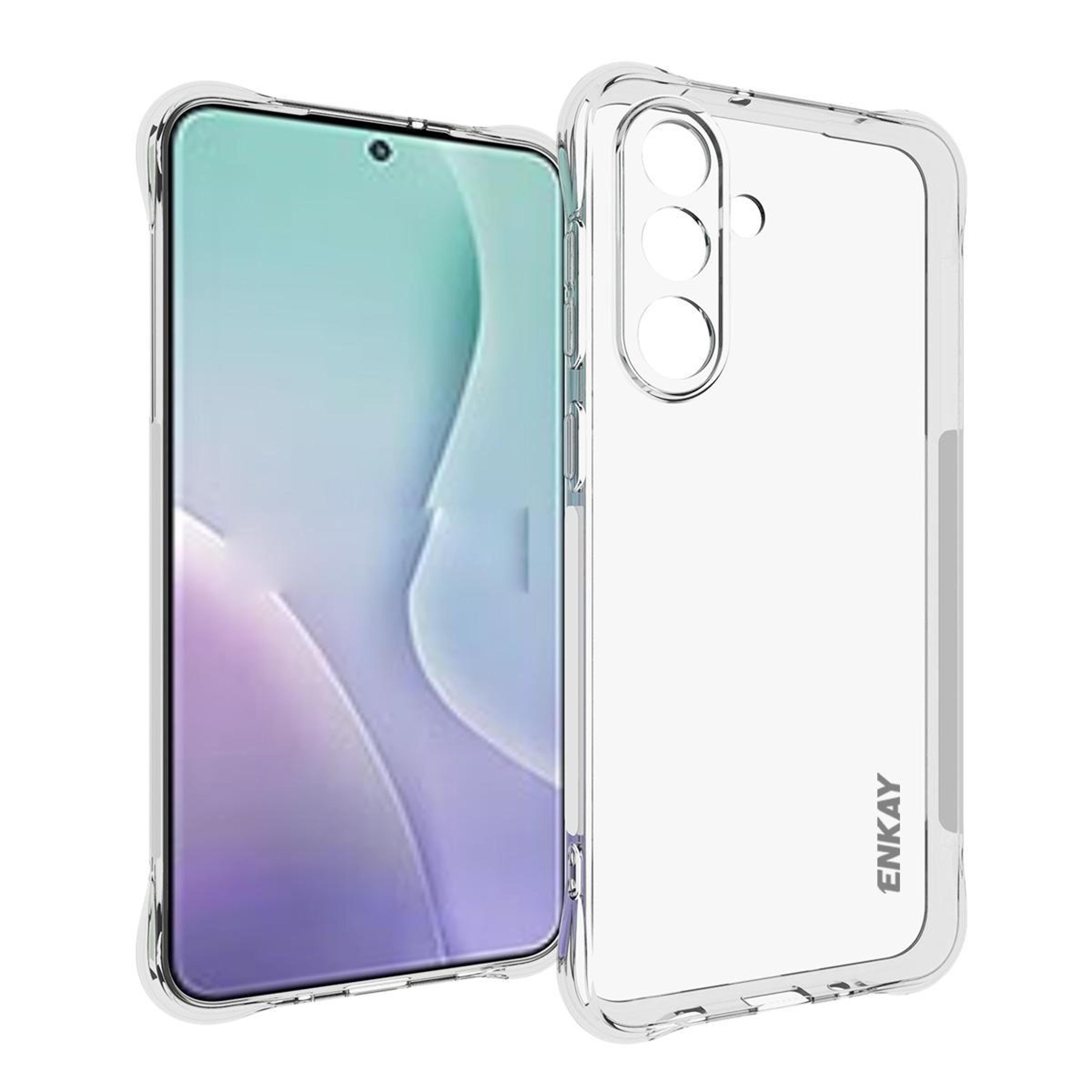 enkay hat-prince galaxy m56 clear case ultra slim shockproof galaxy m56 case