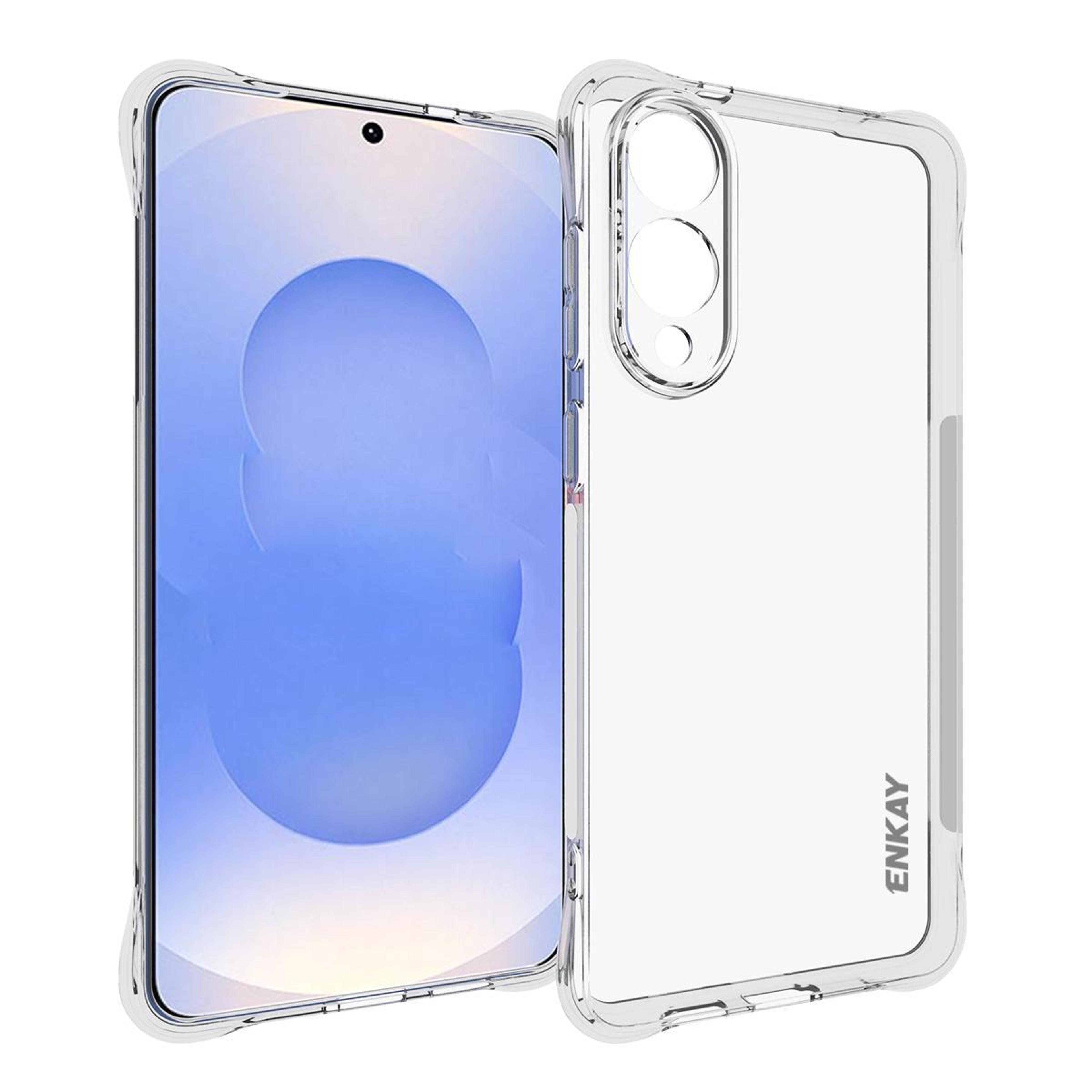 enkay galaxy s25 edge clear case - slim transparent tpu shockproof phone case