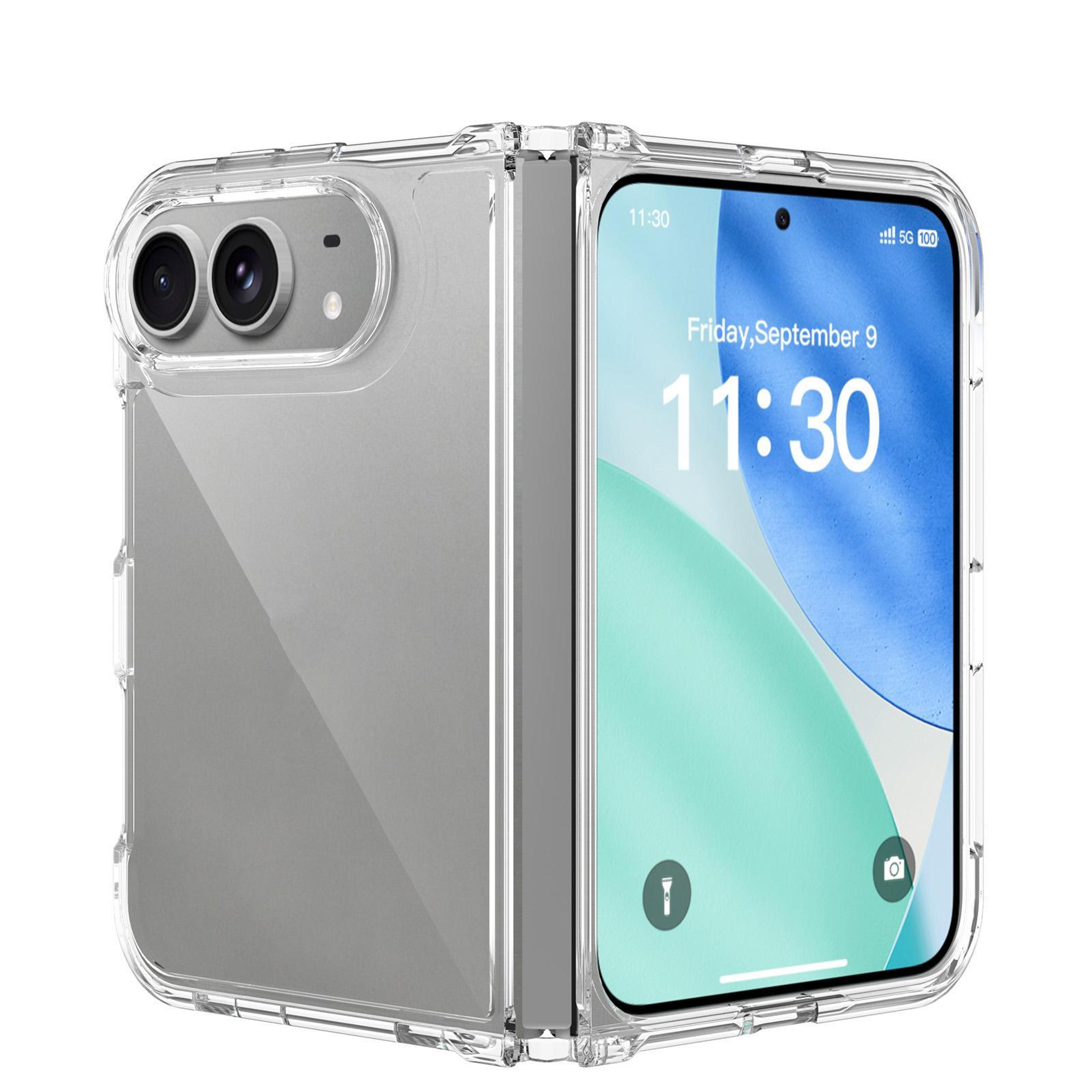 crystal clear iphone fold acrylic case - ultra slim scratch resistant protection