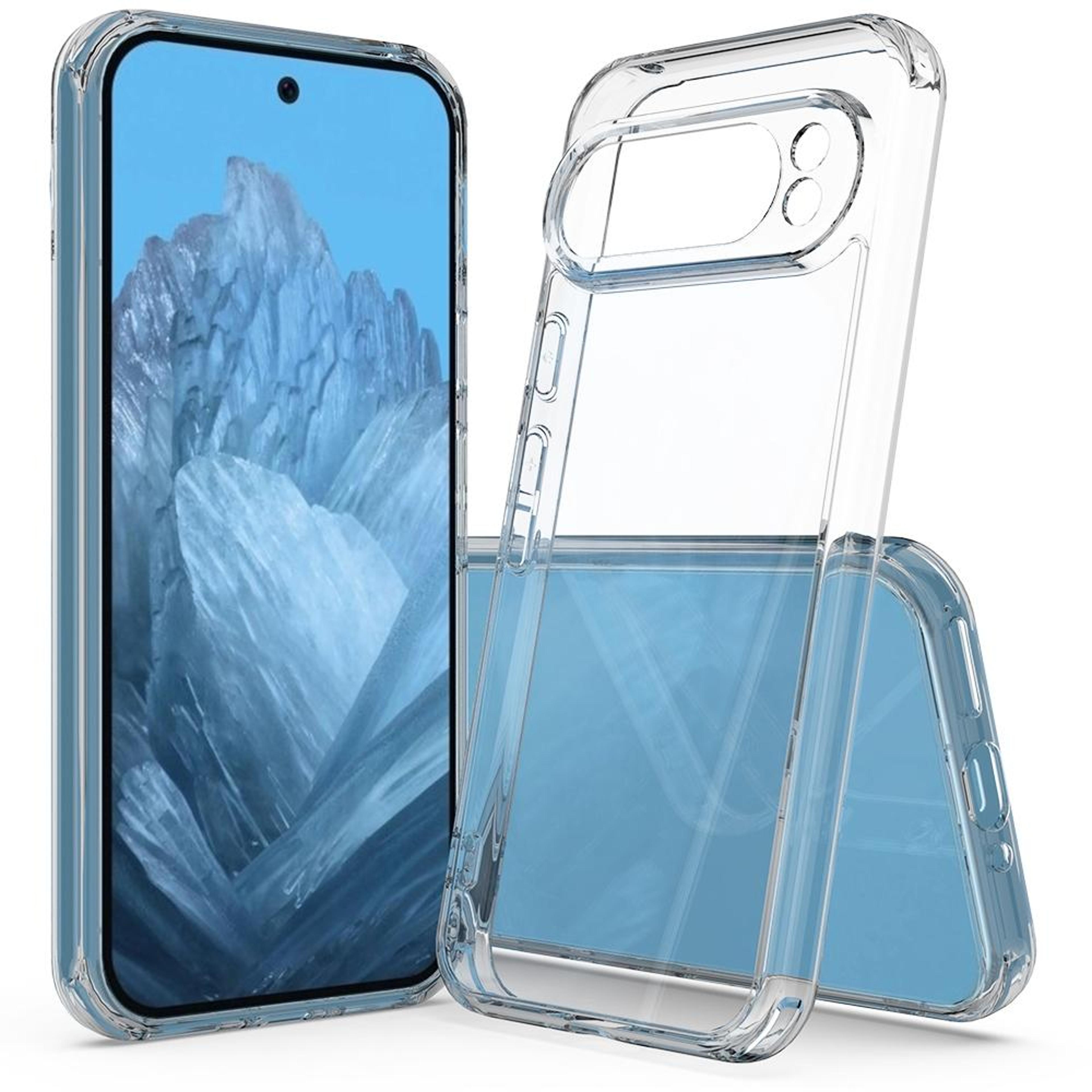 crystal clear google pixel 9 pro xl clear case – scratchproof pixel 9 pro xl case with shockproof tpu phone cover