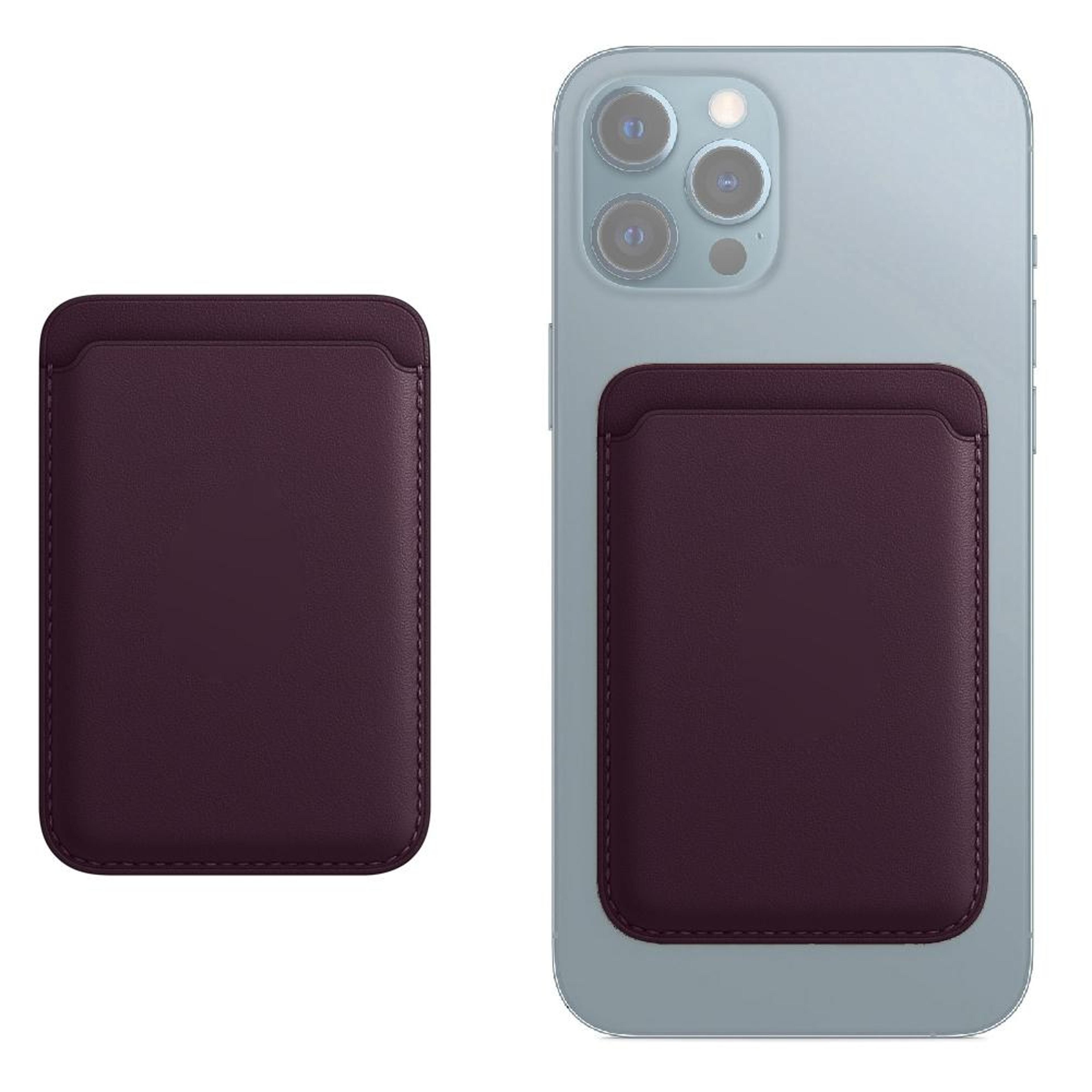 magsafe leather wallet card holder for iphone 12 magnetic card pouch