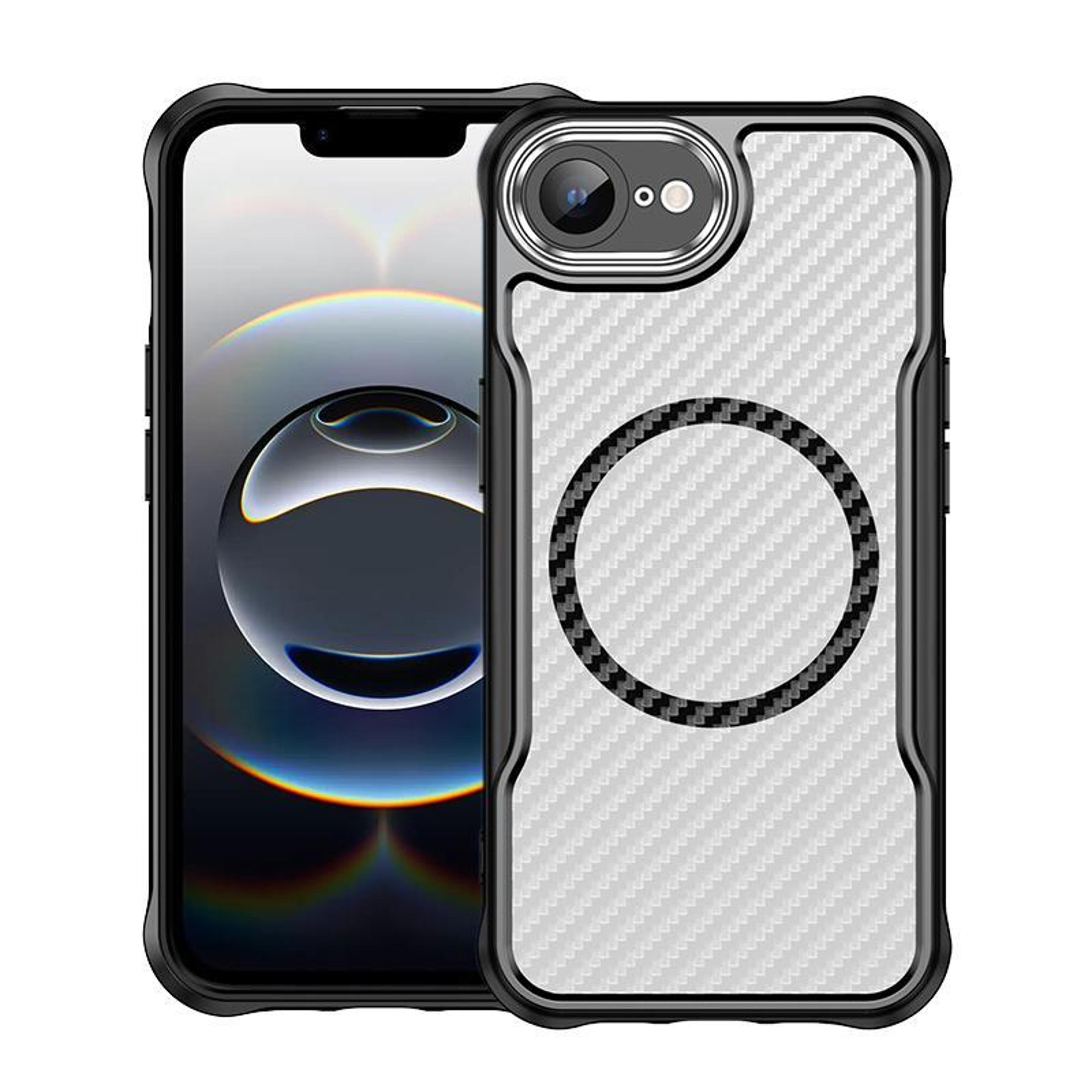 carbon fiber magsafe iphone 17e 16e translucent shockproof phone case