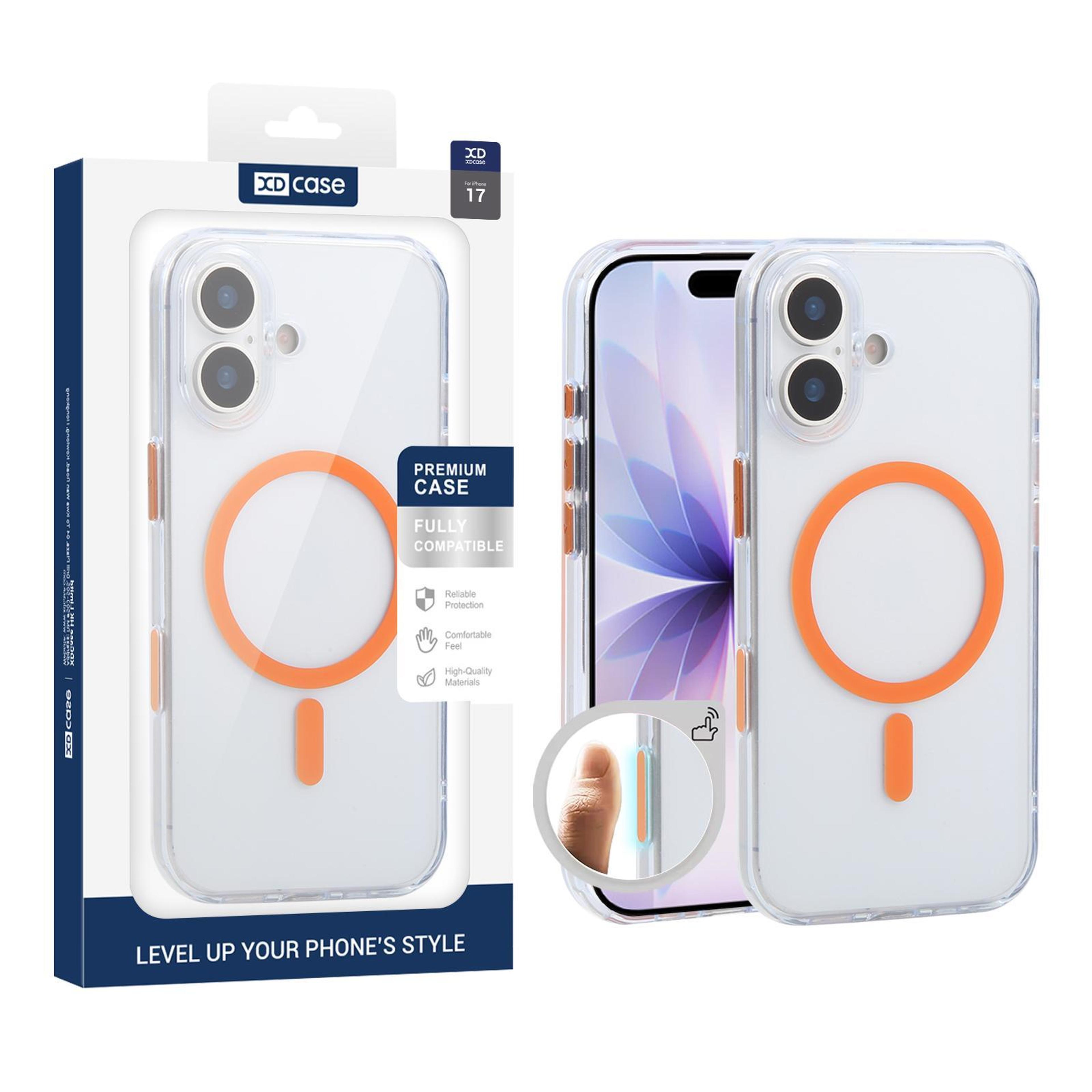 xdcase magsafe iphone 17 case frosted clear shockproof phone case with magnetic wireless charging