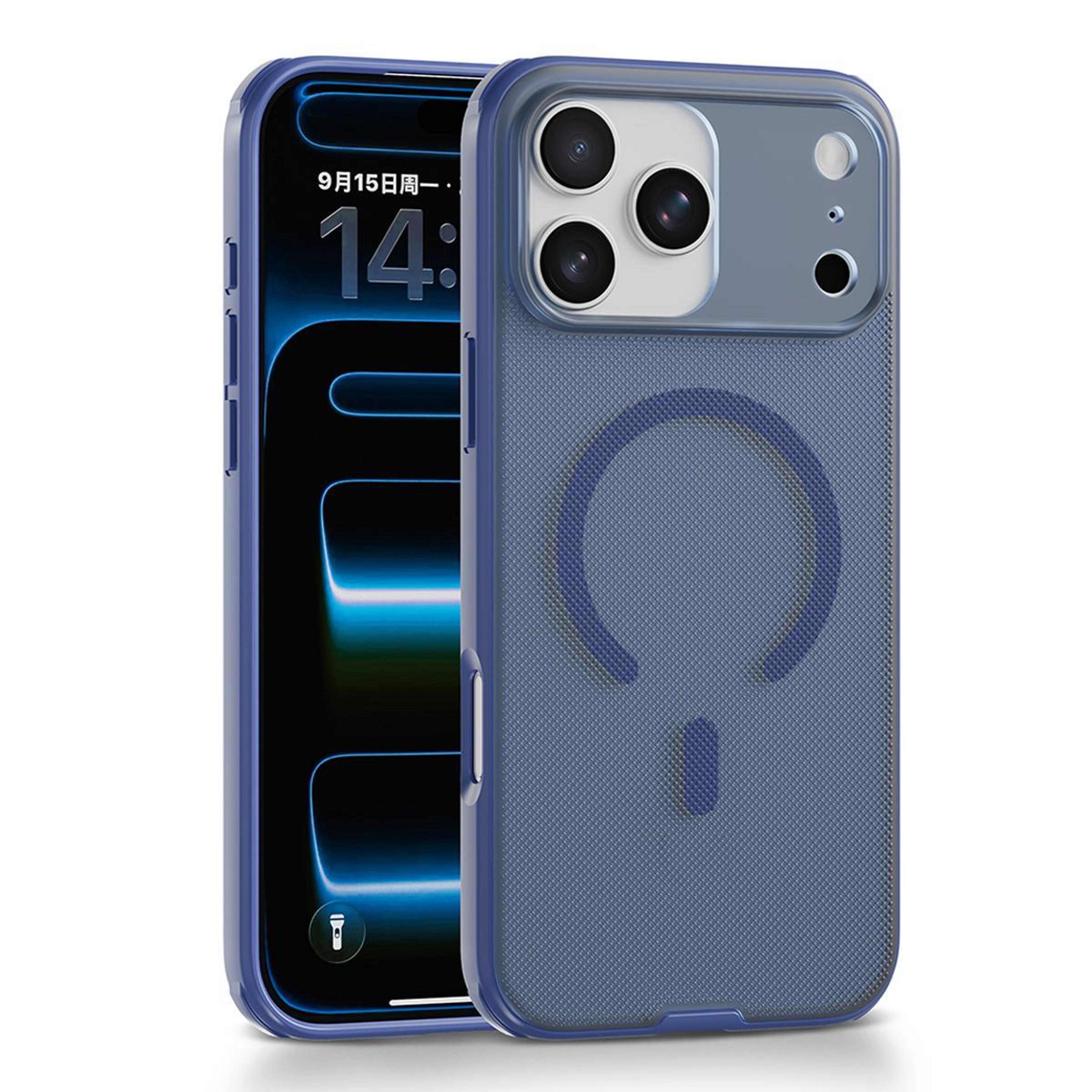 magsafe magnetic frosted phone case for iphone 17 pro max with dot texture shockproof protection