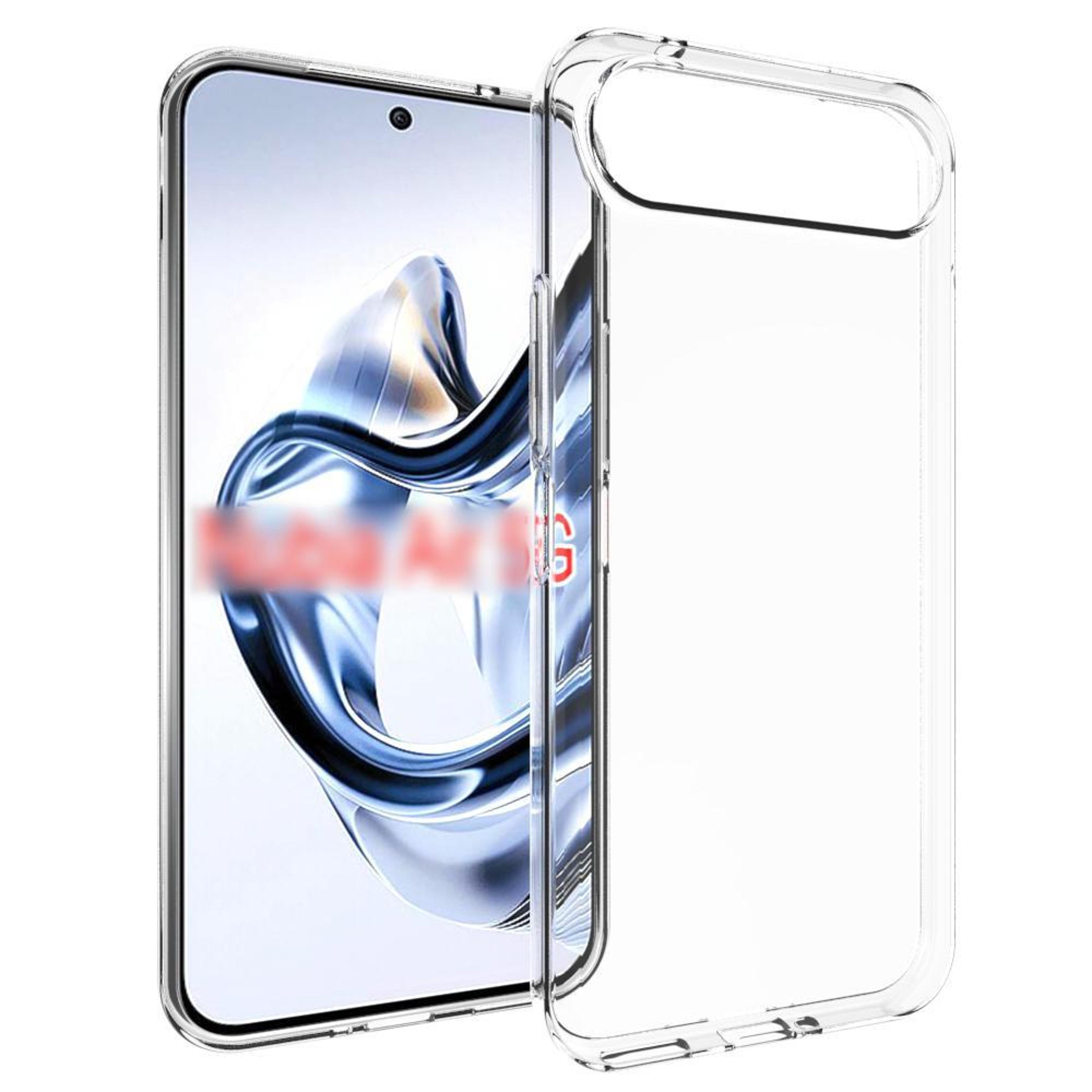 zte nubia air 5g clear tpu phone case slim transparent protective case with waterproof texture