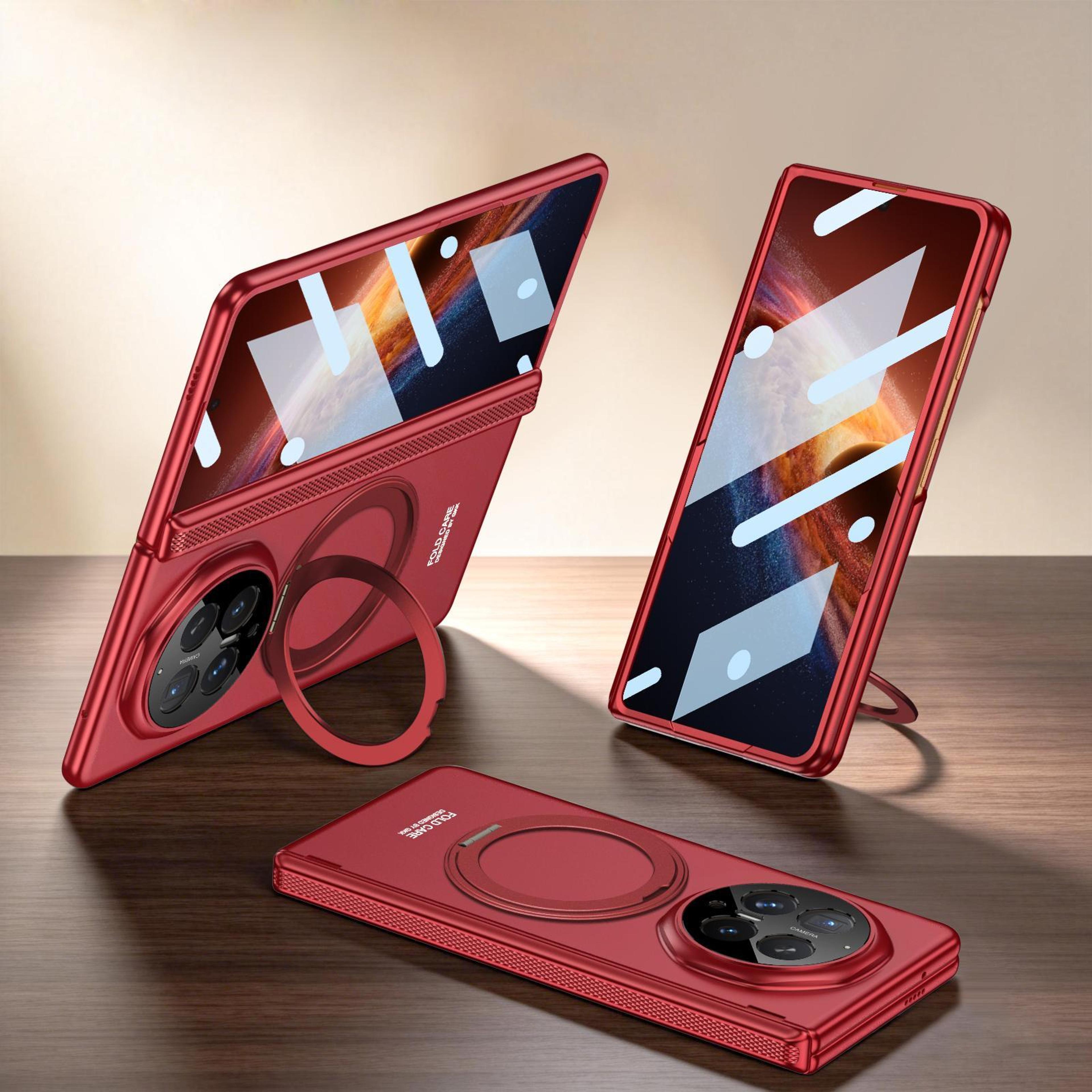 gkk magnetic hinge protective case with rotating stand for honor magic v6 shockproof foldable phone cover