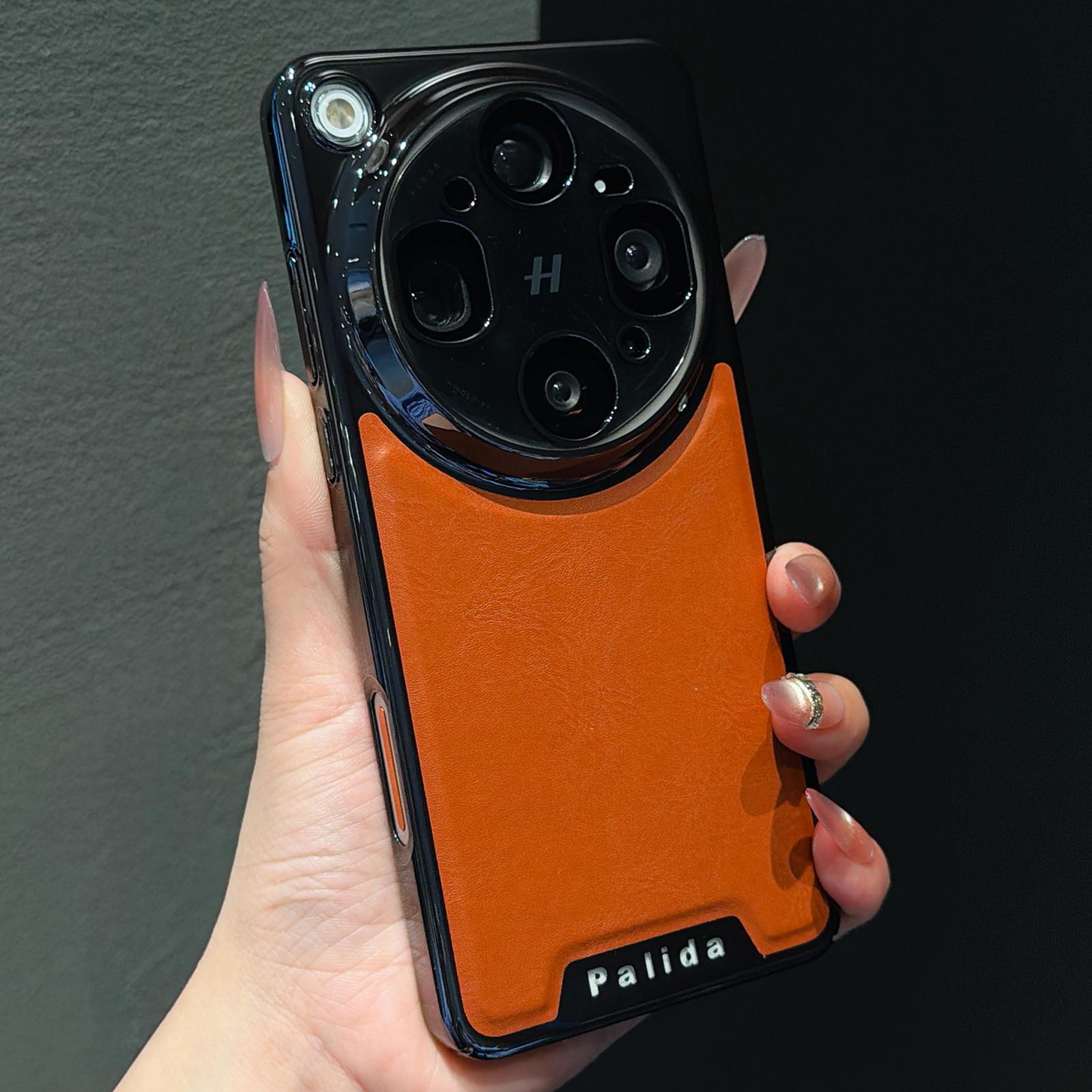 oppo find x9 ultra 5g vegan leather phone case shockproof mecha protective cover