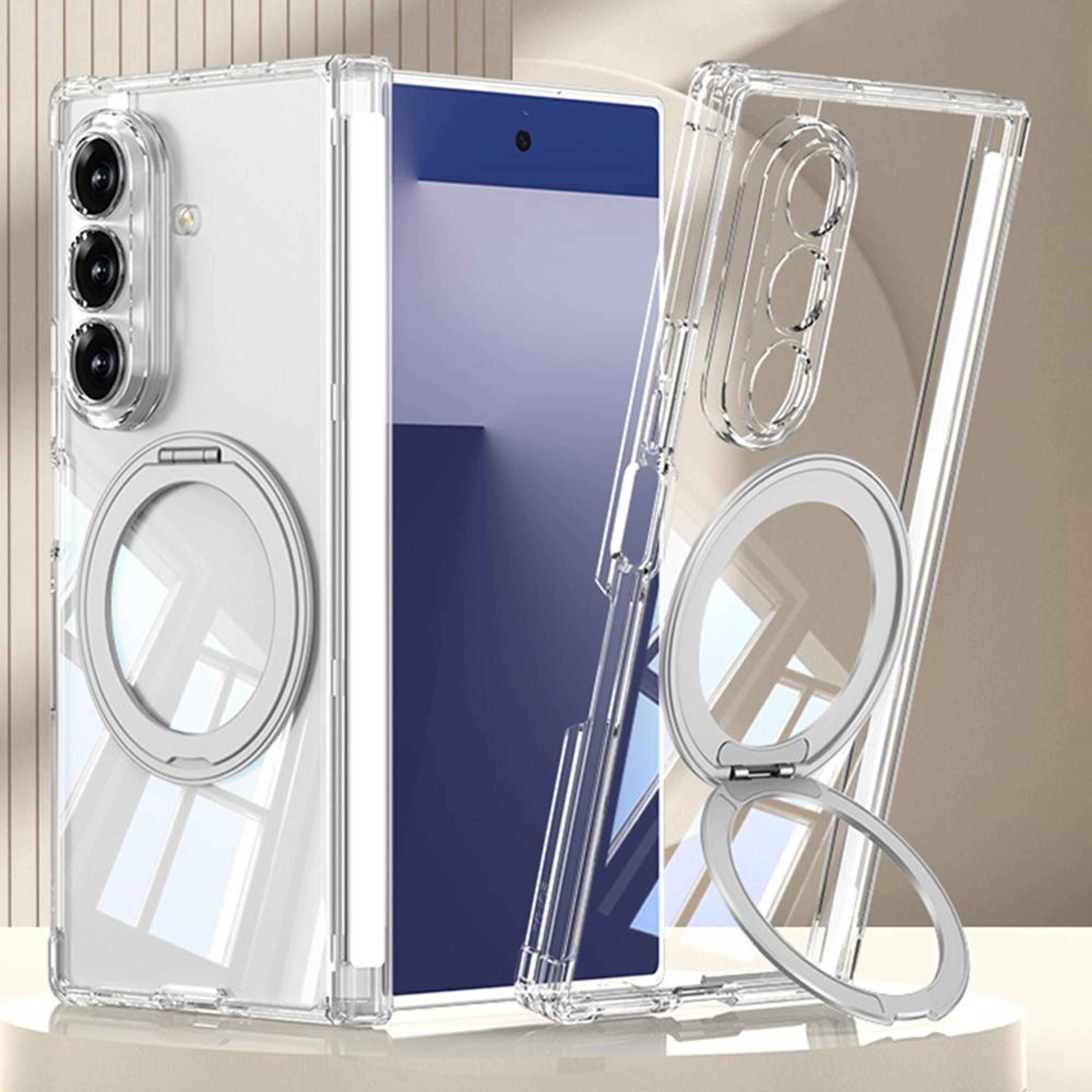 gkk samsung galaxy z fold7 case with magnetic hinge rotating kickstand and full body protection