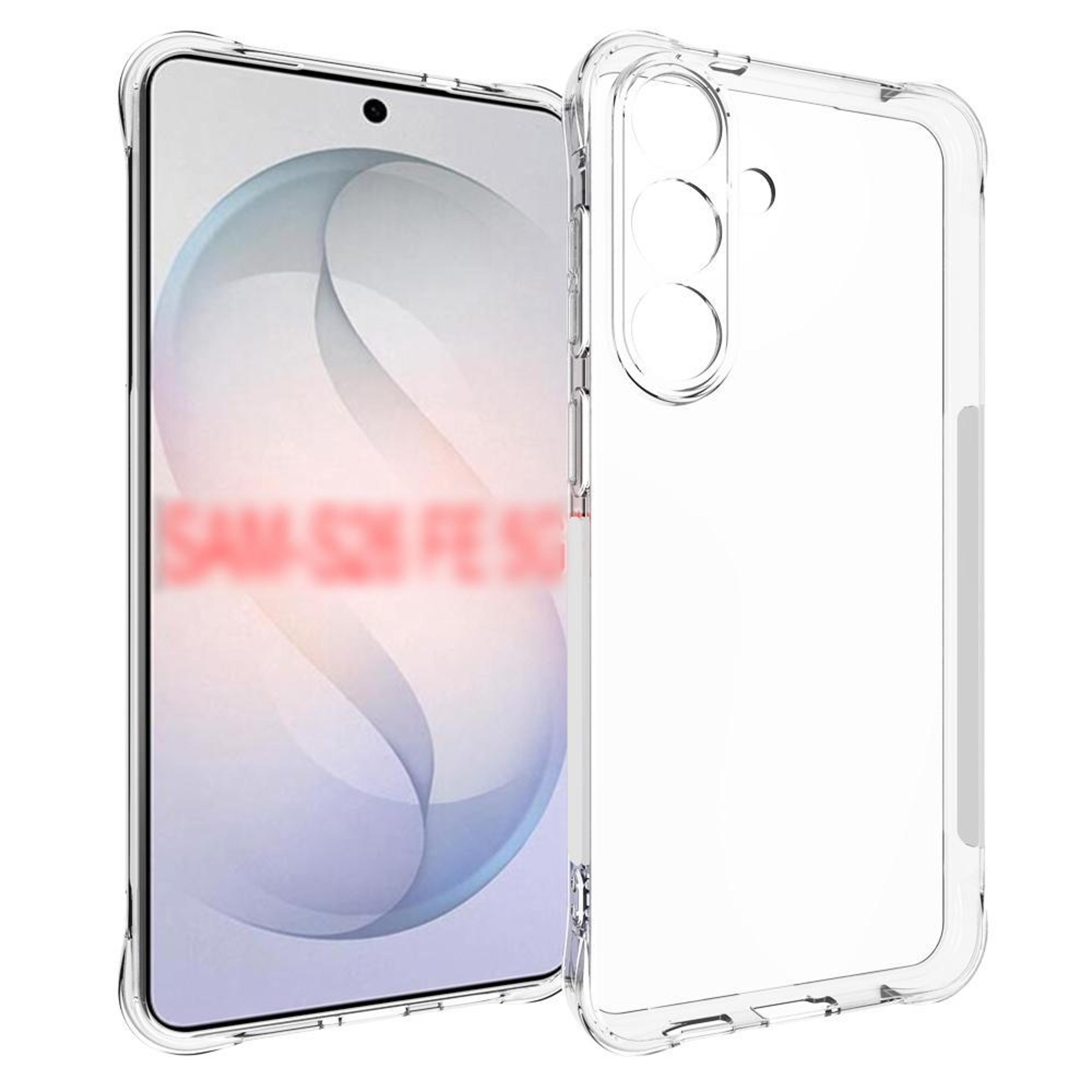 galaxy s26 fe 5g shockproof phone case clear transparent tpu case with non slip grip