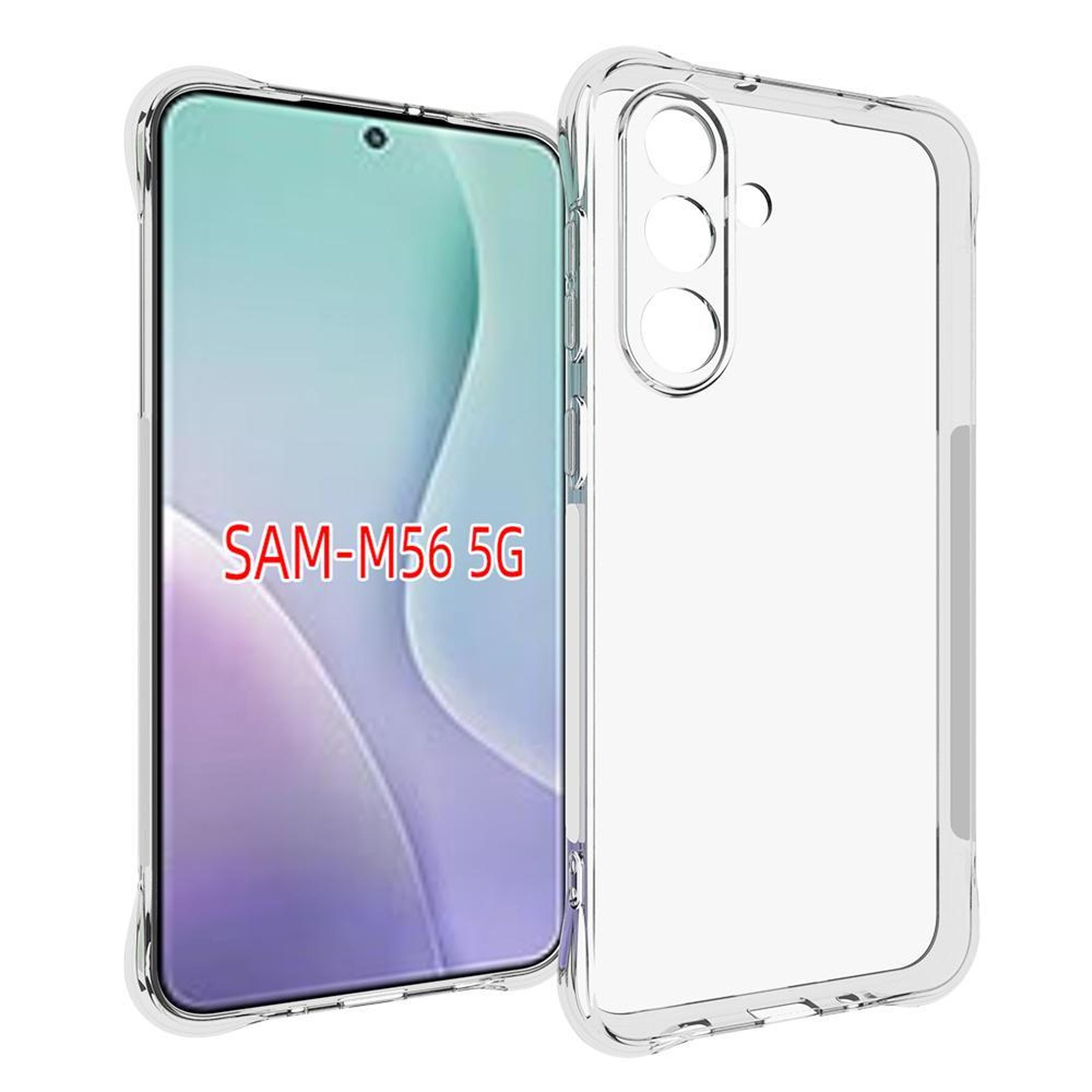 samsung galaxy m56 5g shockproof clear tpu phone case anti slip transparent protective cover