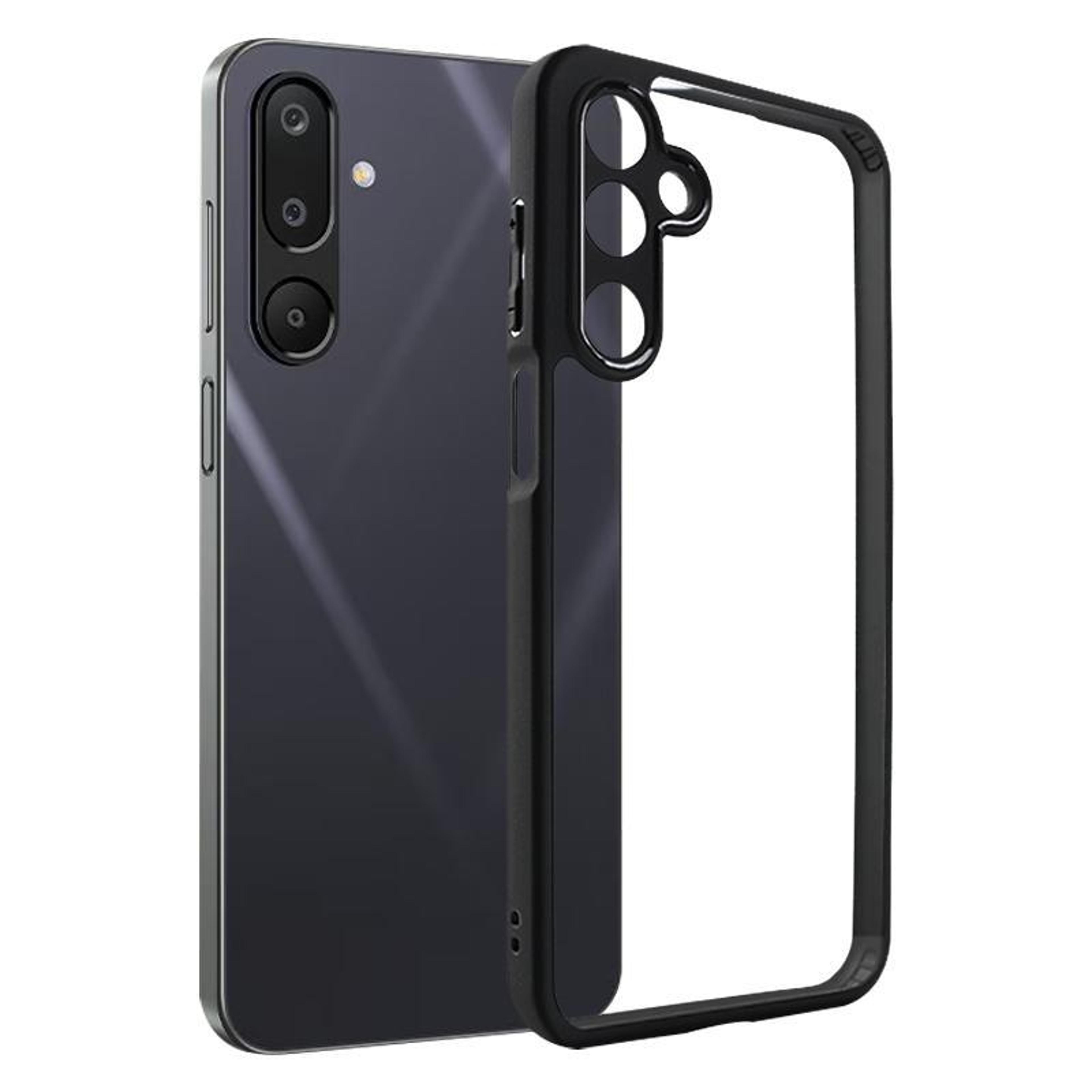 samsung galaxy m16 5g clear shockproof phone case with anti yellow tpu pc hybrid protection