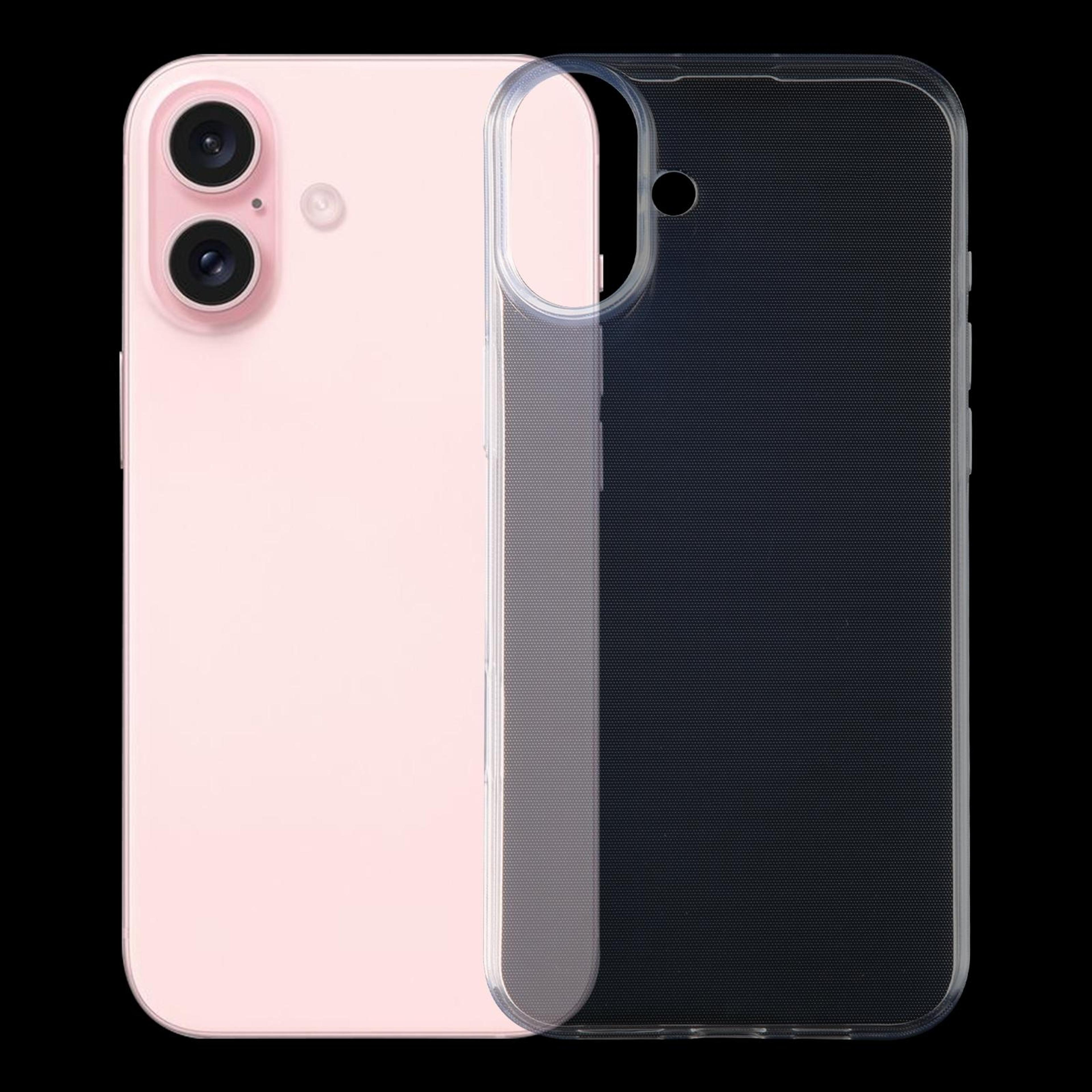 iphone 16 clear case ultra thin transparent tpu protective cover