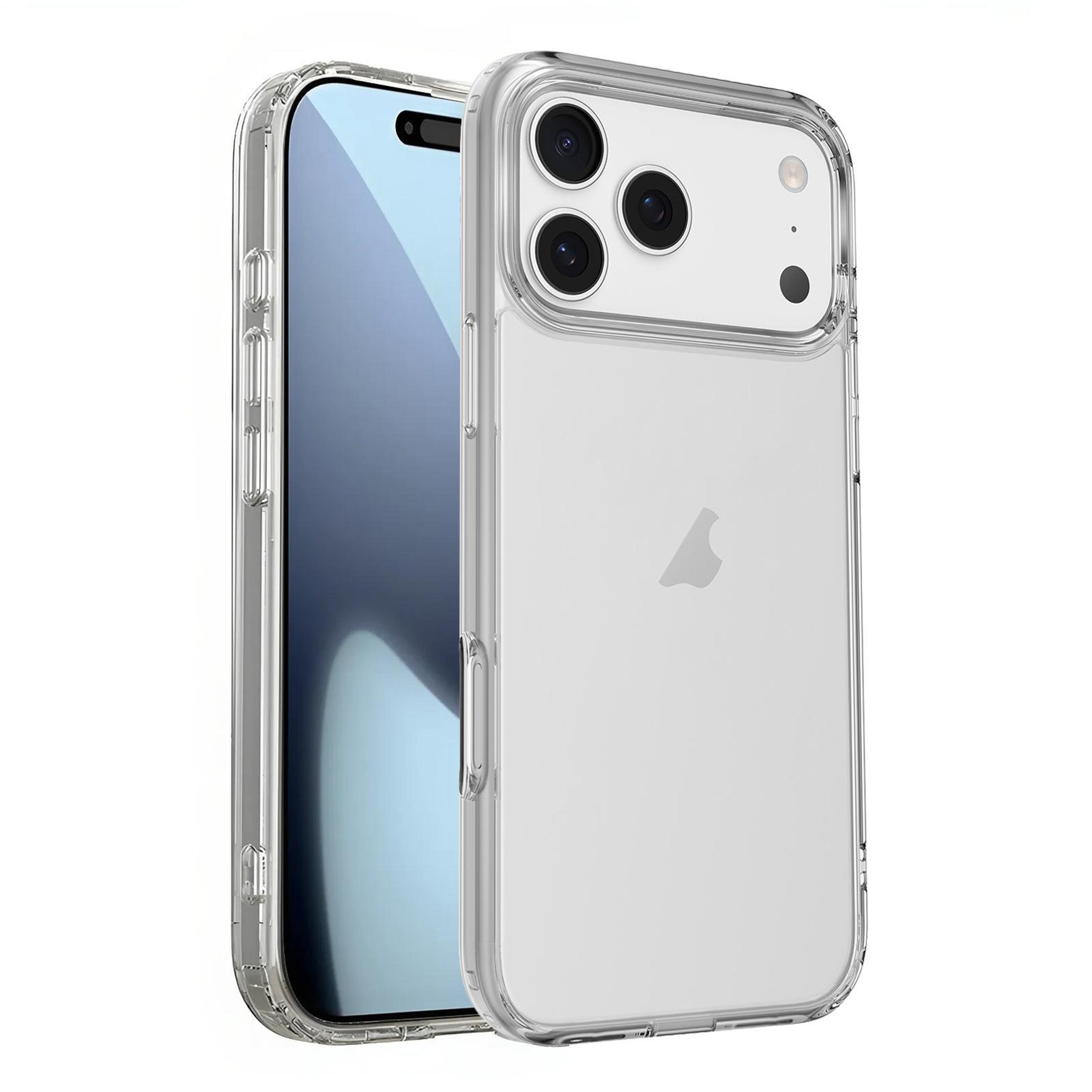 mutural ice series iphone 17 pro case clear tpu phone case slim shockproof transparent cover