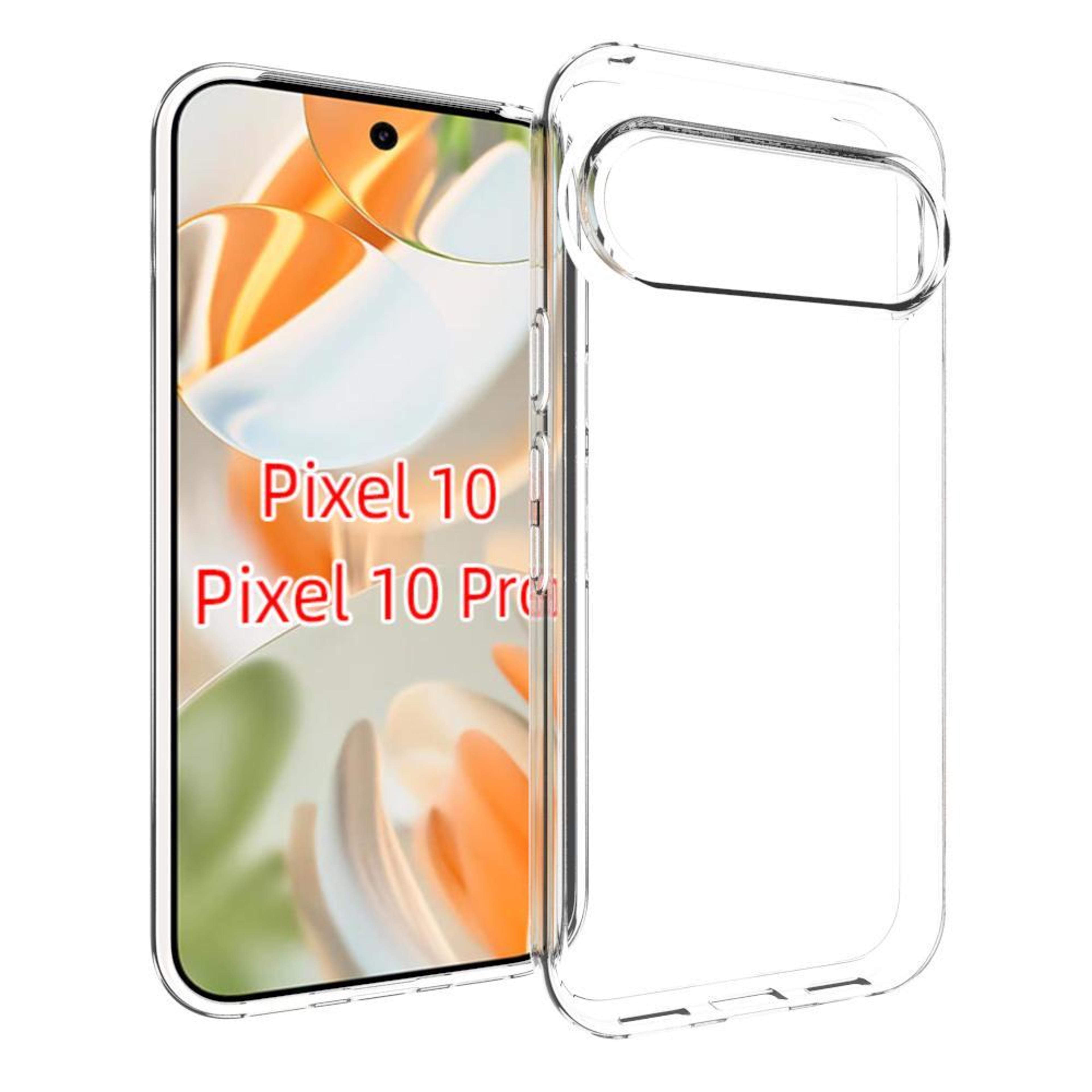 google pixel 10 and 10 pro clear tpu phone case transparent shockproof protective cover