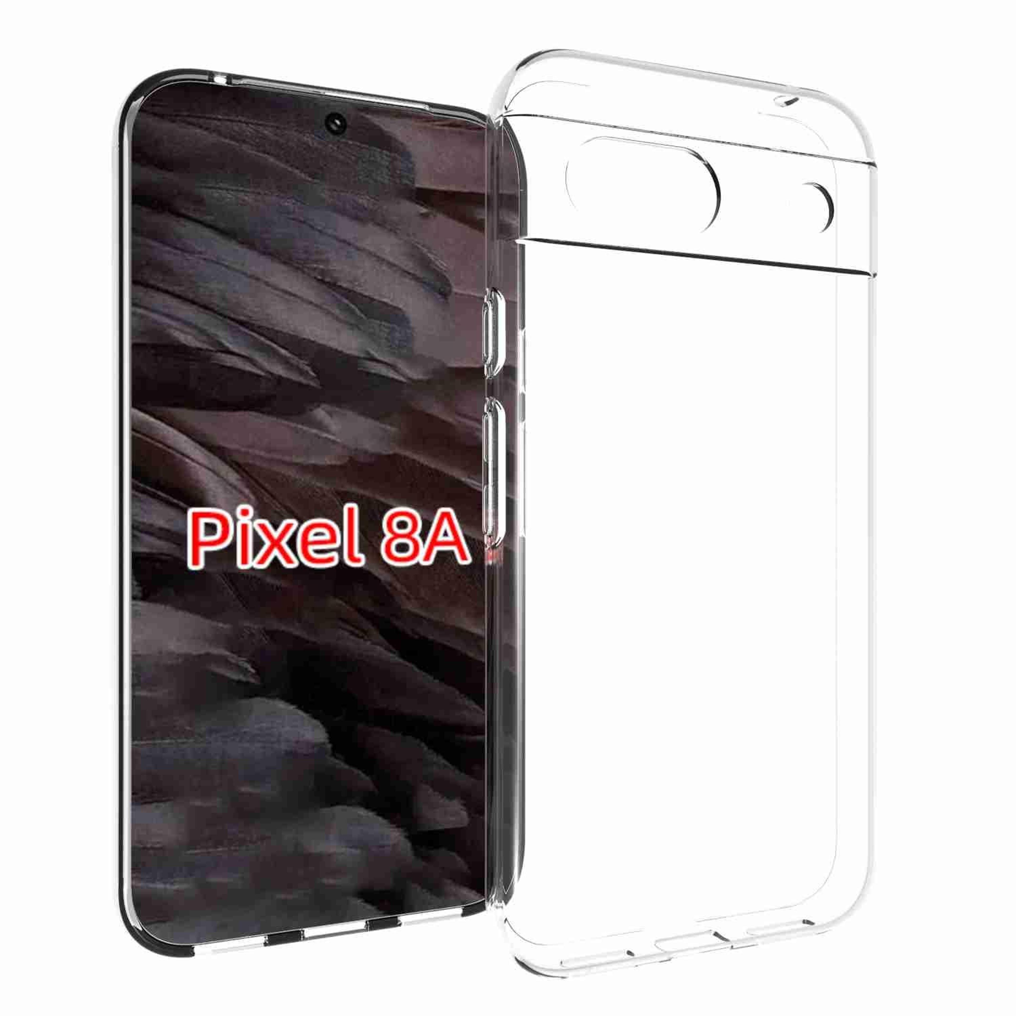 google pixel 8a transparent tpu case slim protective shockproof cover