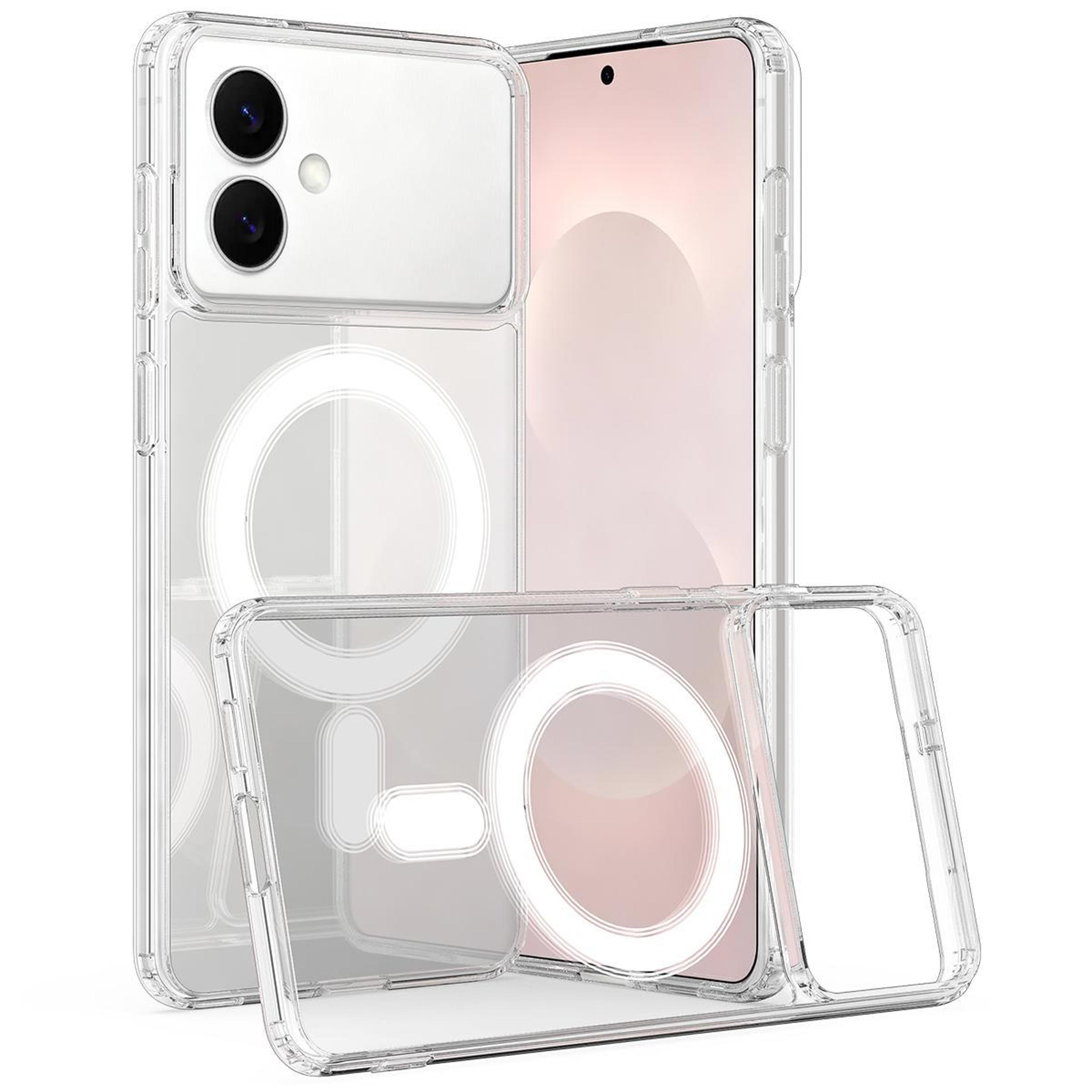 magsafe magnetic clear phone case for samsung galaxy s26 edge 5g shockproof tpu acrylic cover