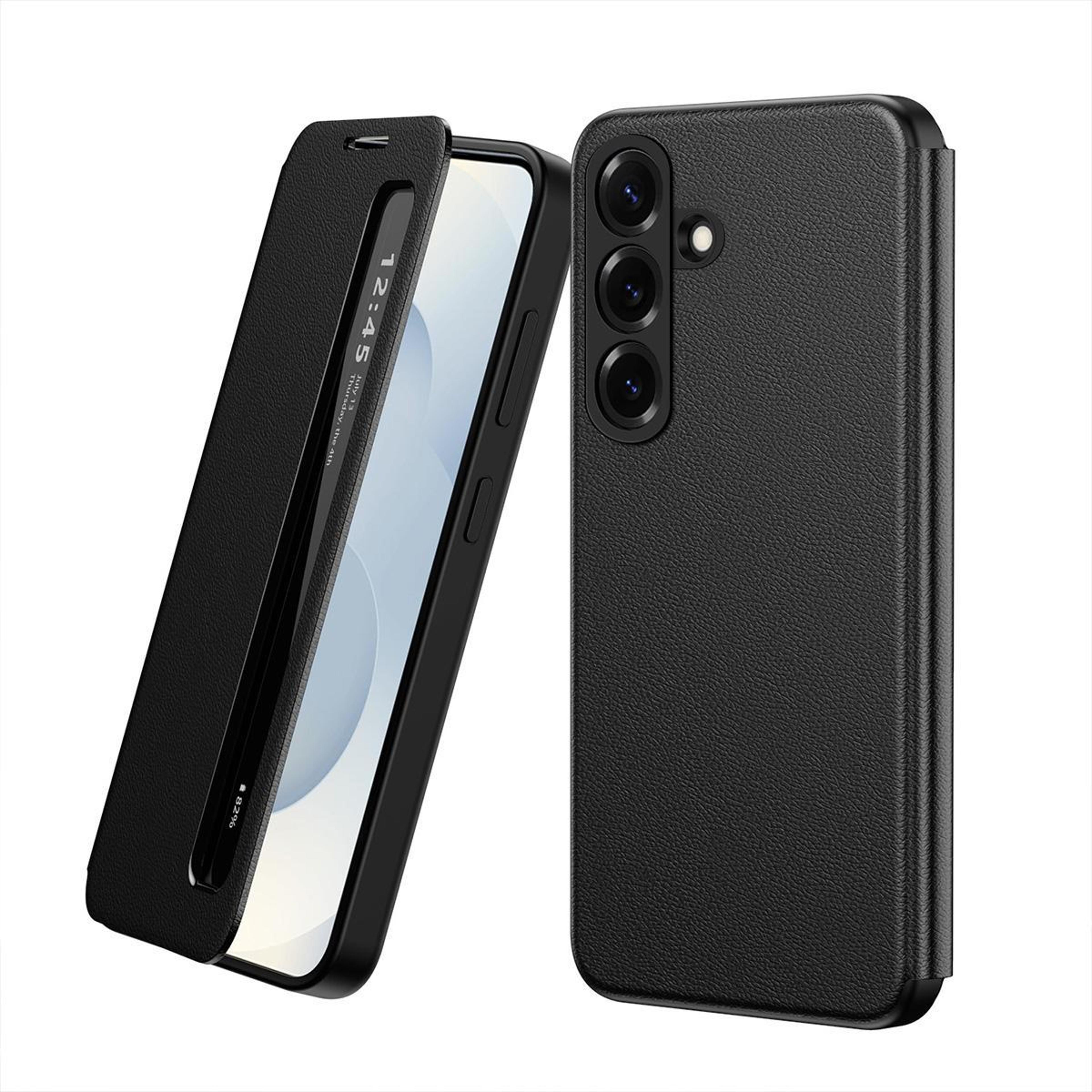 galaxy a57 5g smart view leather phone case protective flip cover