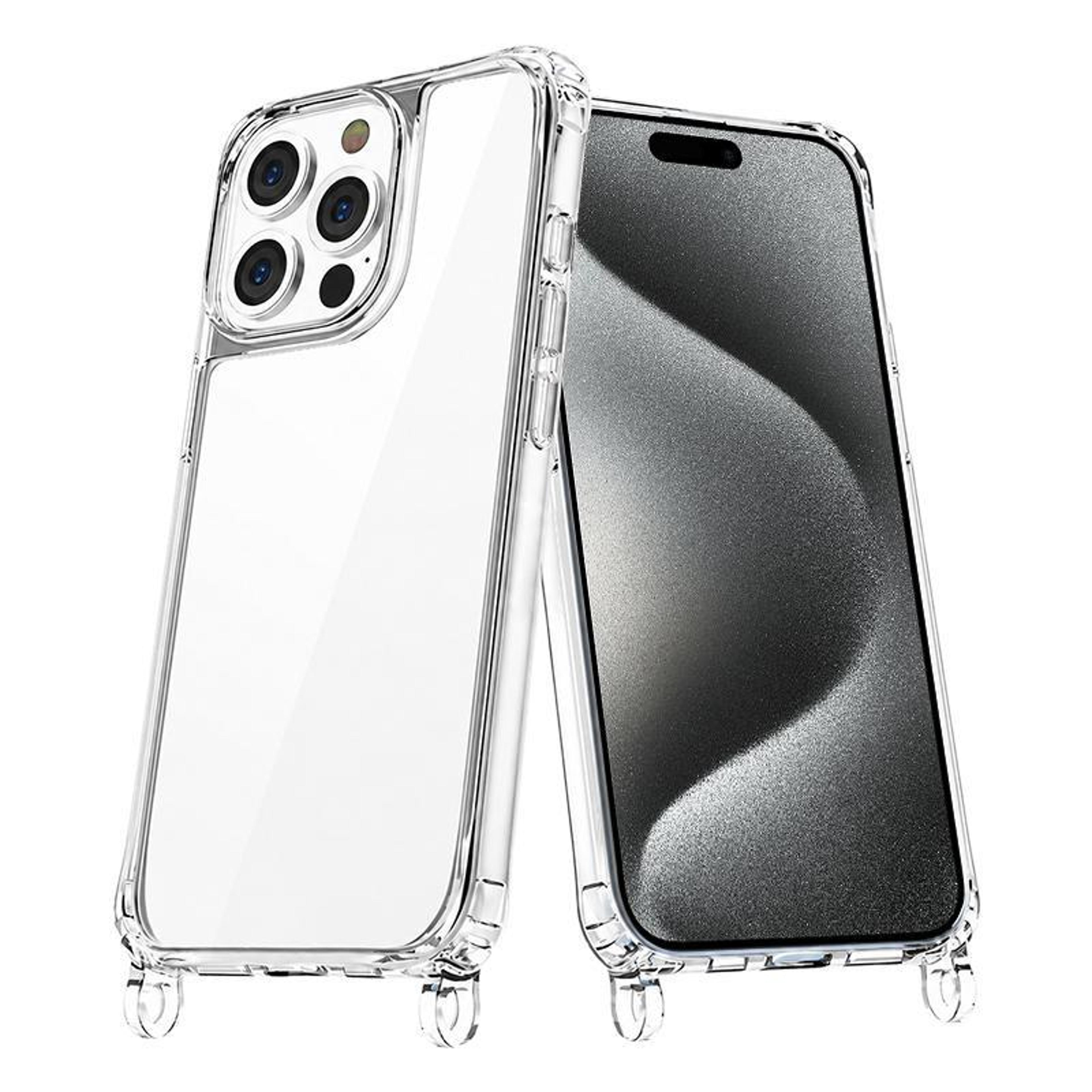 iphone 15 pro clear iphone 15 pro case shockproof airbag phone case with lanyard holes