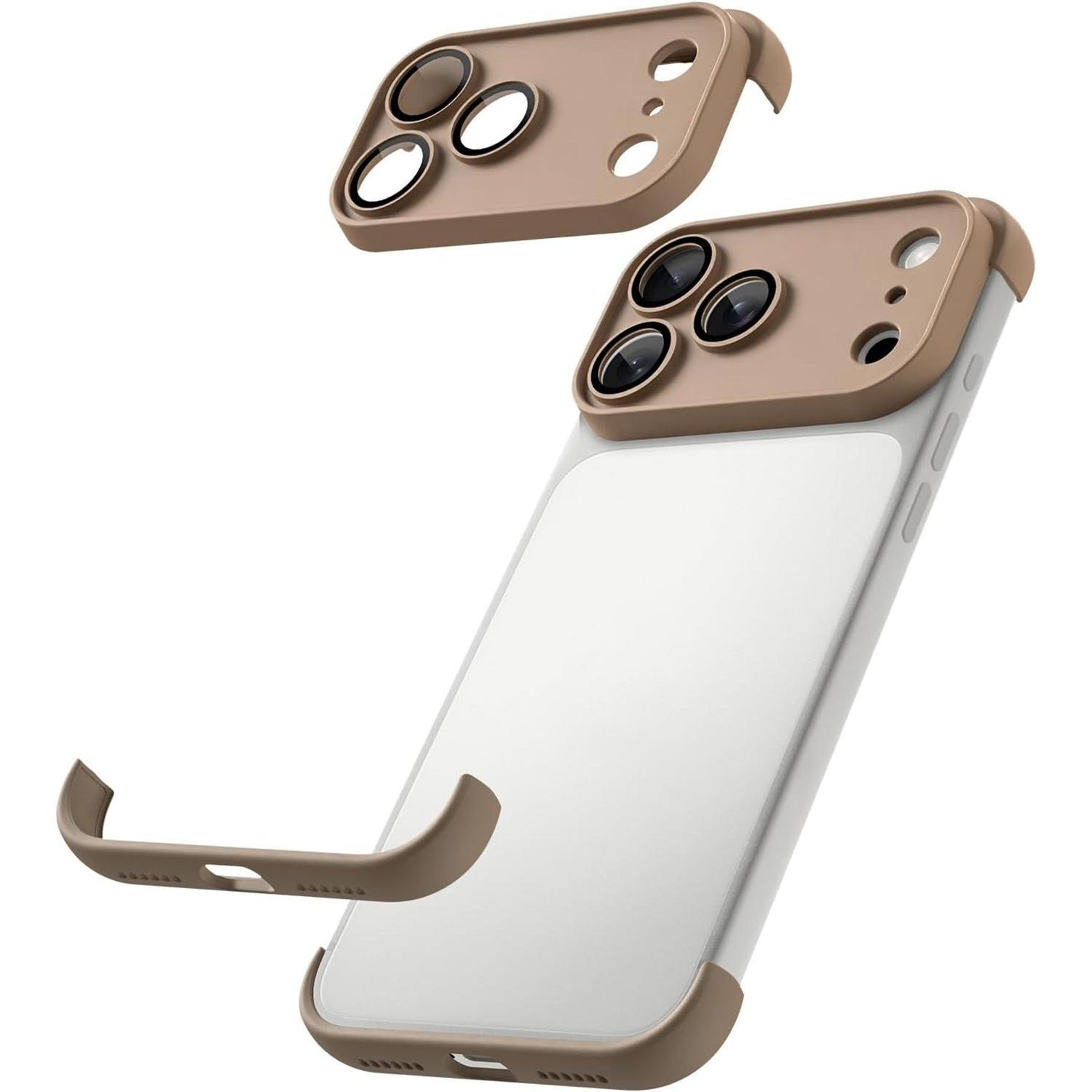 ultra slim frameless shockproof phone case with camera lens protector for iphone 17 pro max