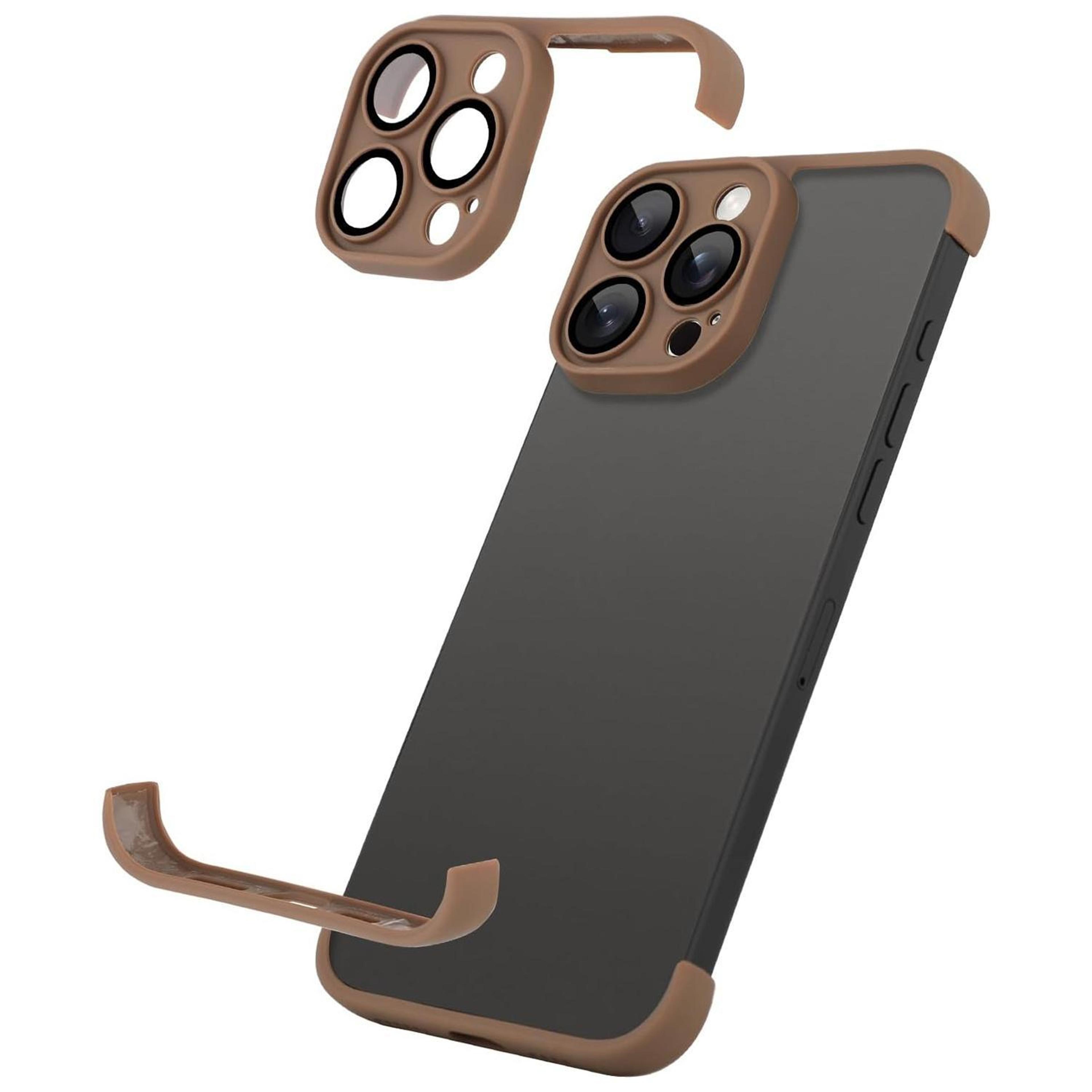 ultra thin frameless iphone 16 pro max case with airbag corners & camera lens protector