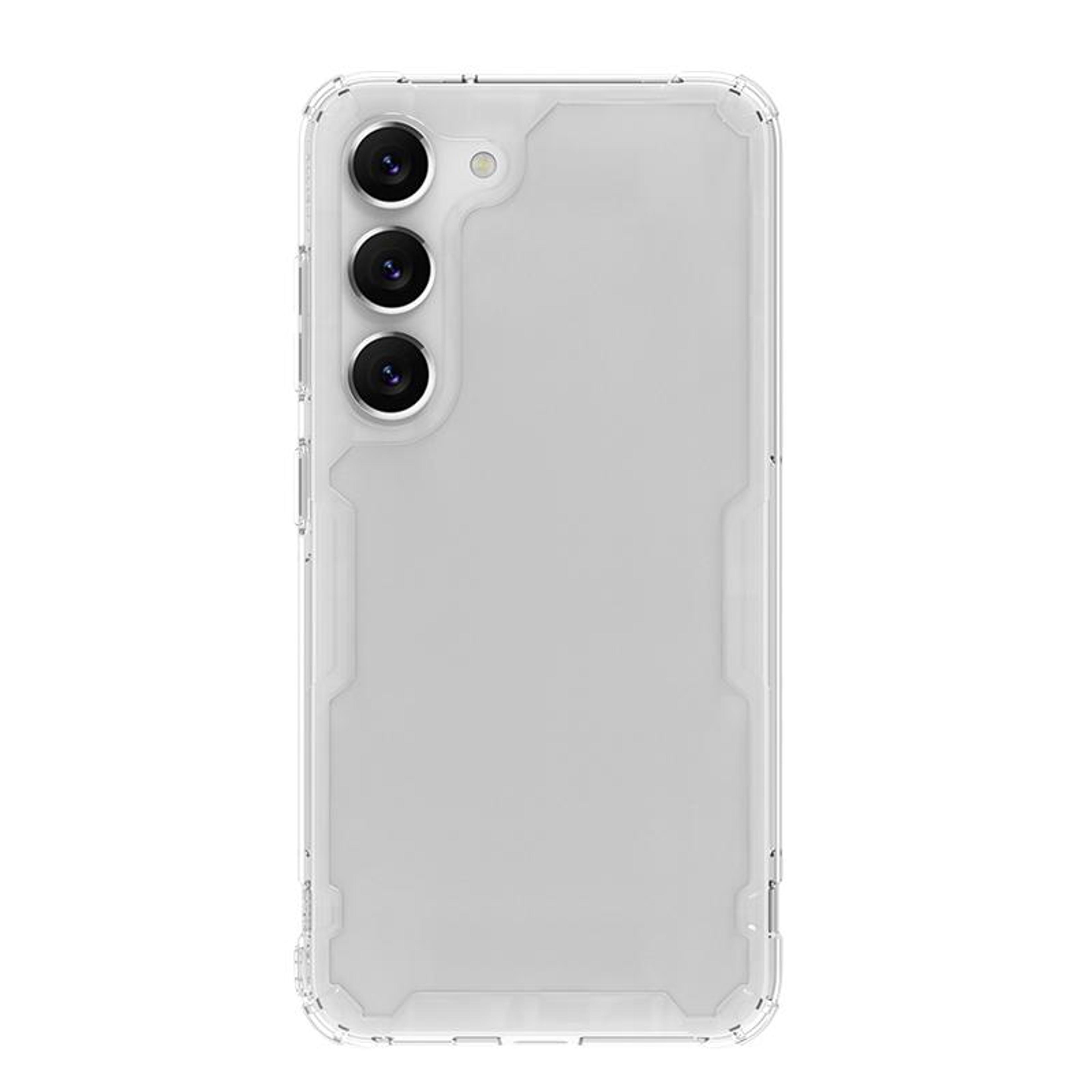 nillkin clear samsung galaxy s23 case shockproof transparent phone case with pc + tpu protection