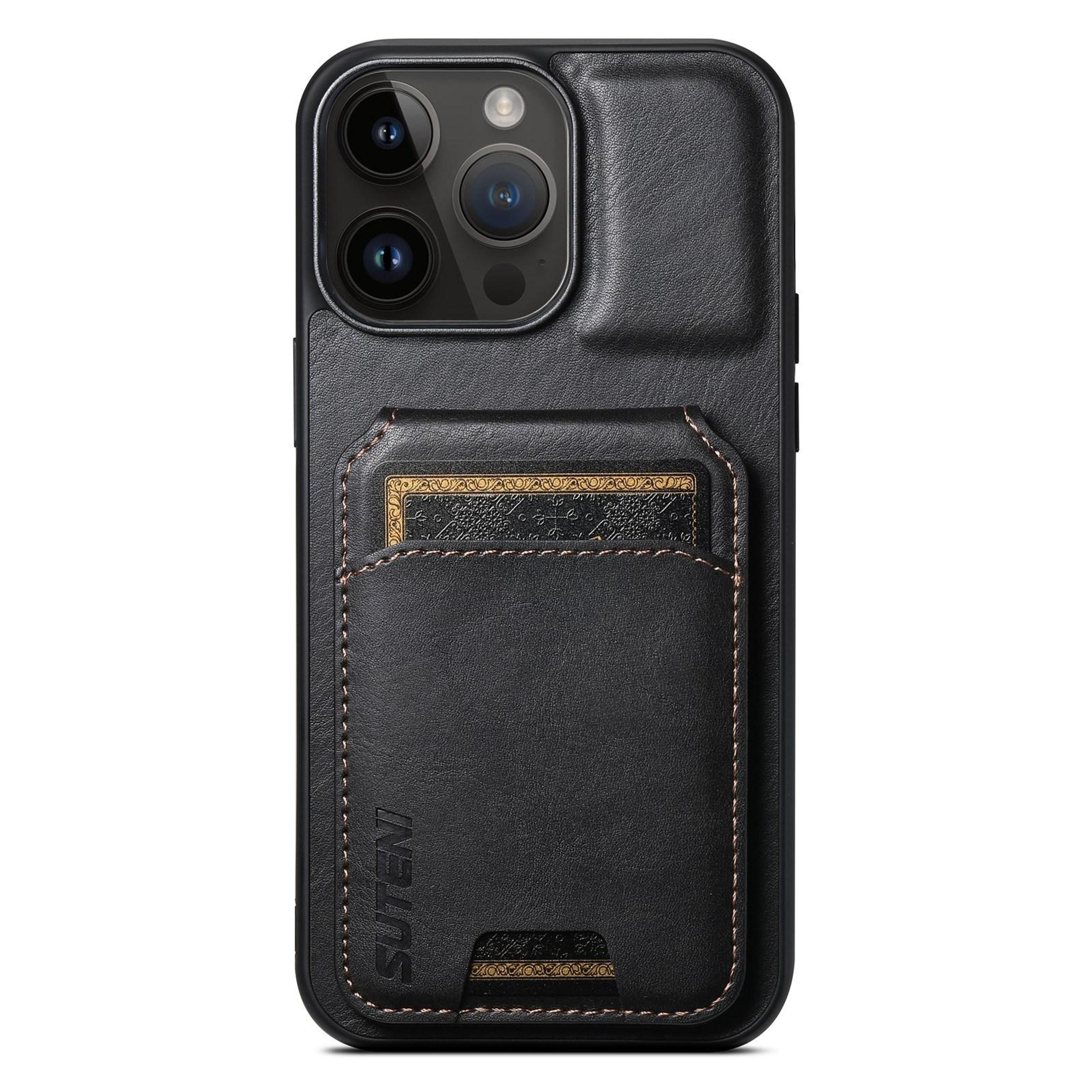 suteni h02 iphone 14 pro wallet case with leather stand & card holder cover